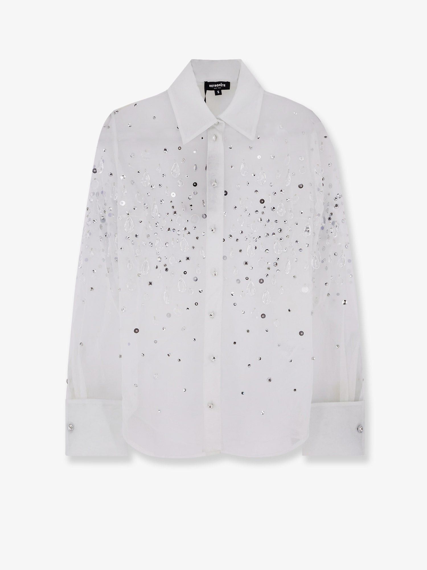 Retrofete Eugenia Shirt With All-Over Rhinestone Details Size M / US 6-8 / IT 42-44 - 1 Thumbnail
