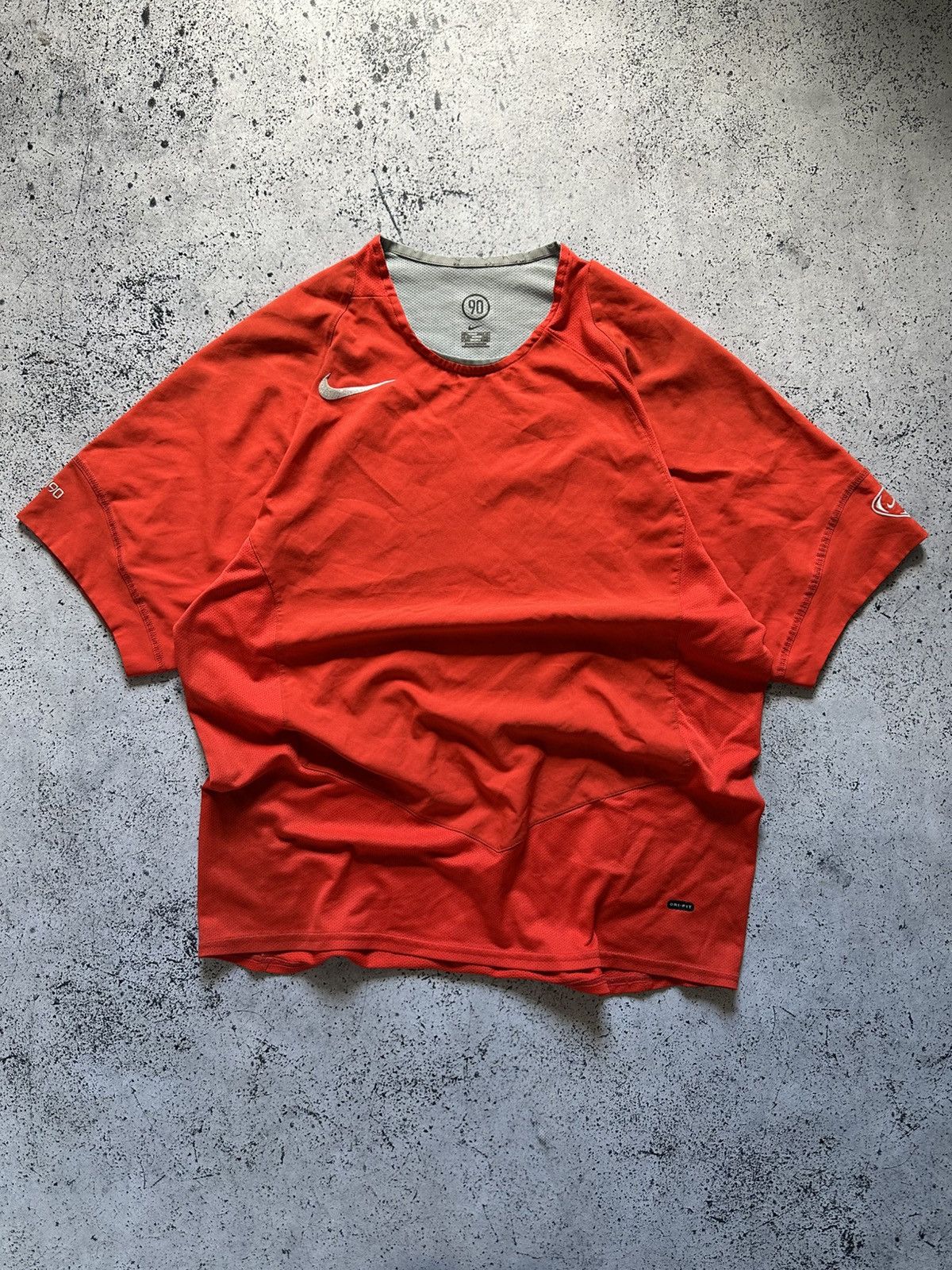 Nike × Vintage Vintage Nike Mini Swoosh Soccer Jersey T-shirt Football Tee Size US L / EU 52-54 / 3 - 1 Thumbnail