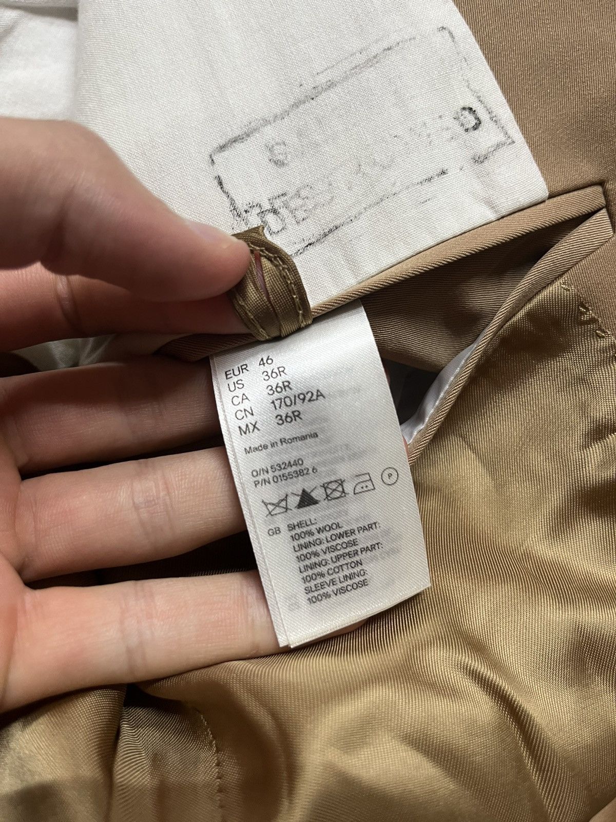 H&M × Maison Margiela Archive 3 Piece Suit Size 36R - 8 Thumbnail