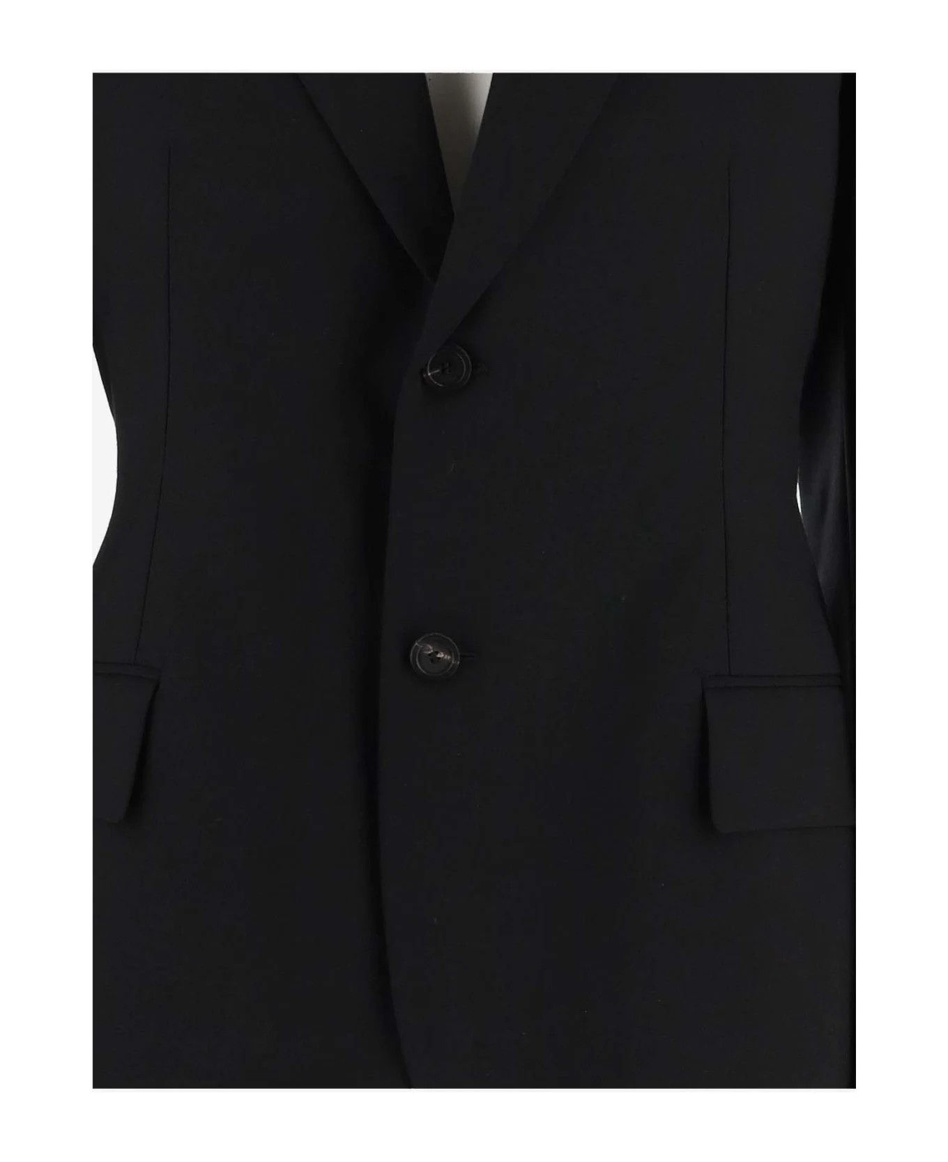 Balenciaga o1y0625 Cotton Blazer in Black Size S / US 4 / IT 40 - 3 Thumbnail