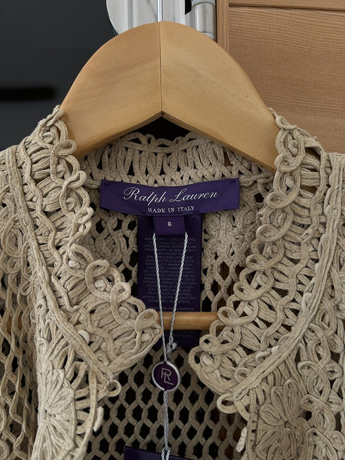 Ralph Lauren Purple Label Ralph Lauren Women’s Purple Label Georgia Lamb Suede Jacket Size M / US 6-8 / IT 42-44 - 6 Thumbnail