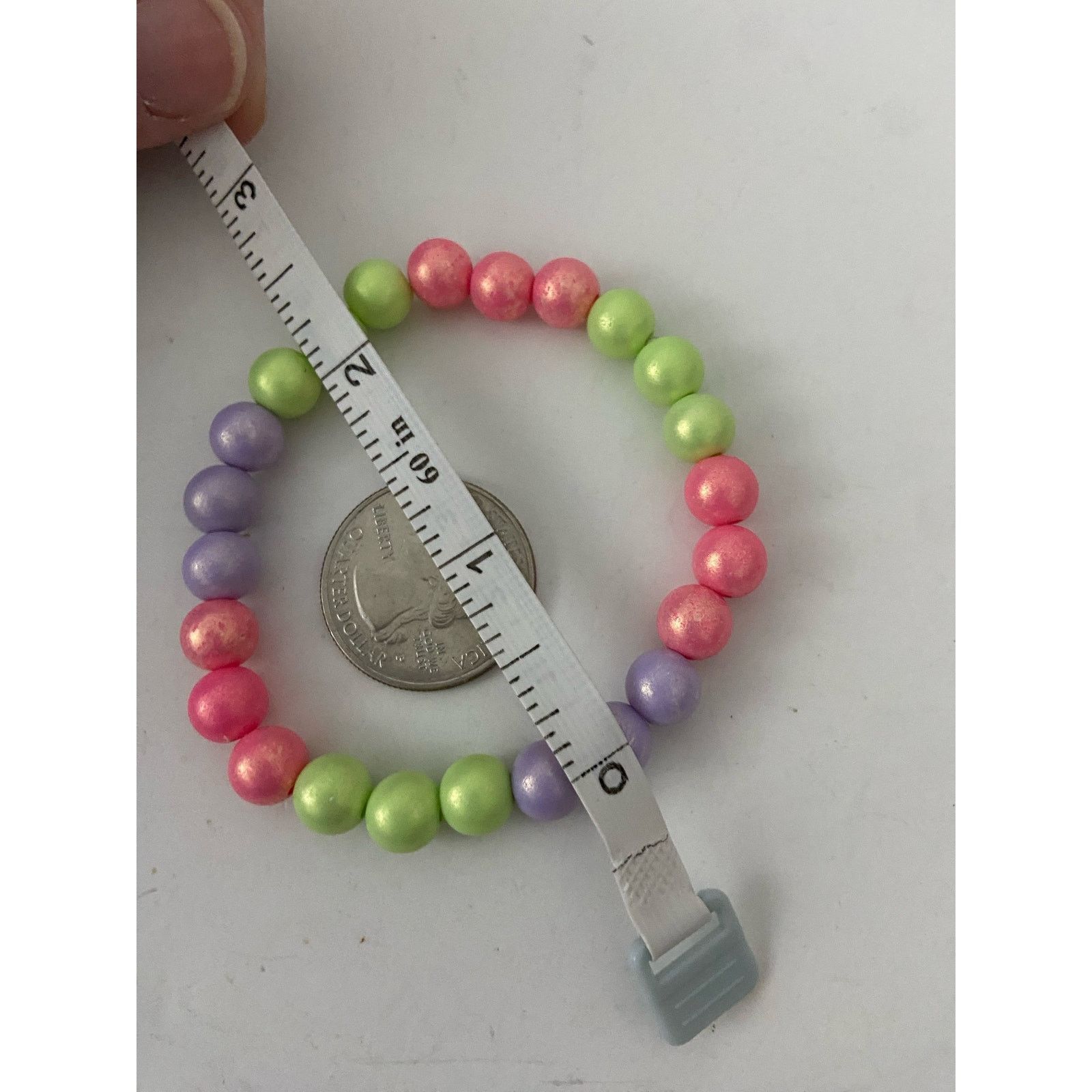 Handmade Colorful Acrylic bead stretchy bracelet Size ONE SIZE - 4 Thumbnail