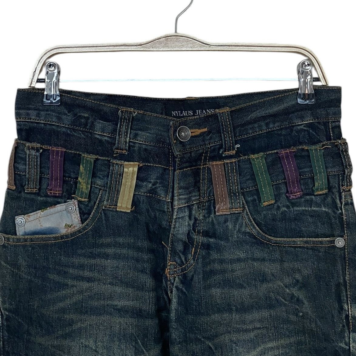 If Six Was Nine × Japanese Brand × Vintage Vintage Japanese Brand Nylaus Double Waist Jeans 2000s Size US 31 - 7 Thumbnail