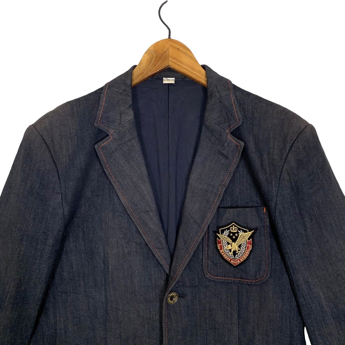 Momotaro Jeans Vintage Momotaro Denim High School Blazer Jacket Size US S / EU 44-46 / 1 - 2 Thumbnail