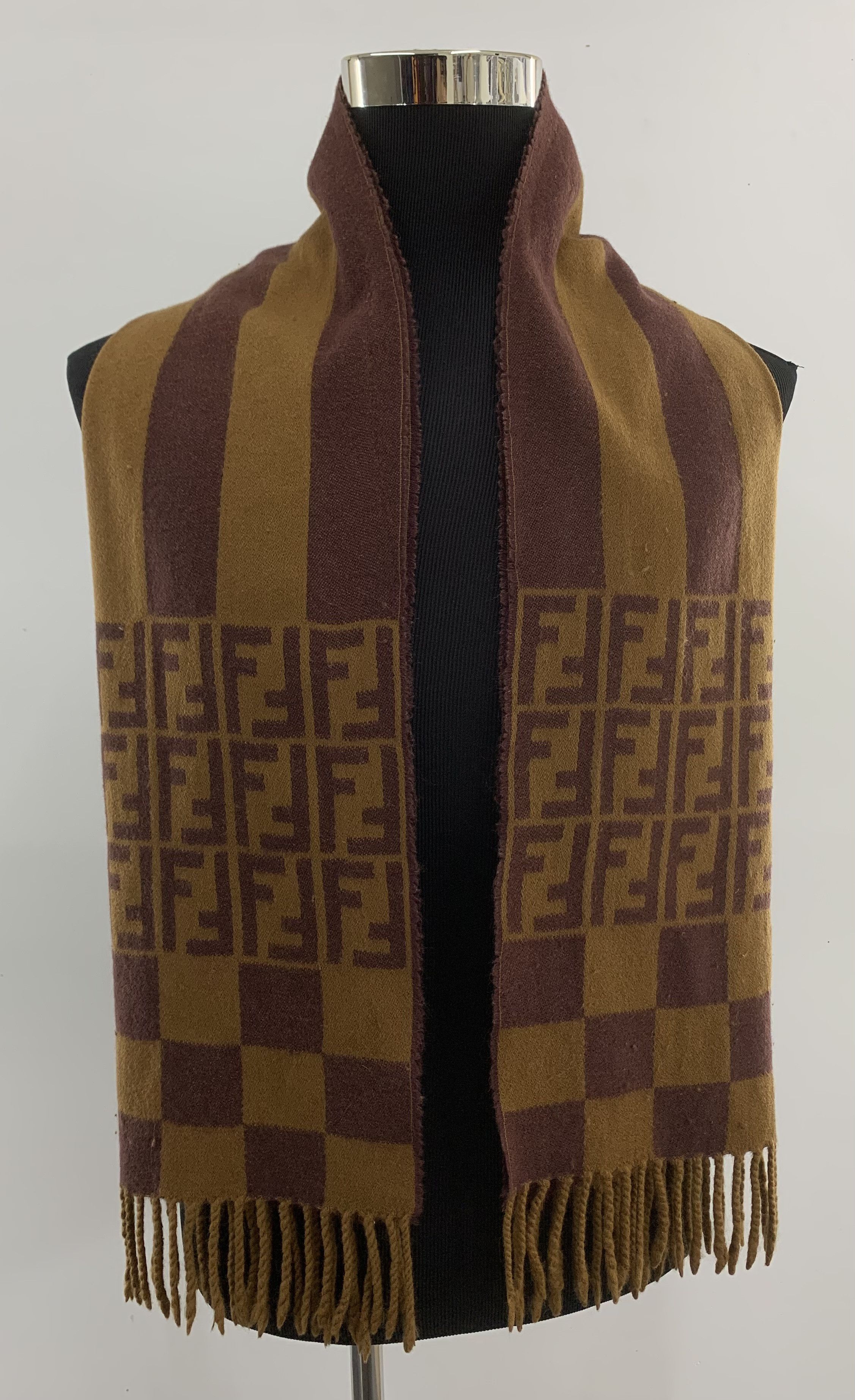 Fendi Fendi Scarf Wool Muffler Neck Wrap BL1048 Size ONE SIZE - 1 Thumbnail