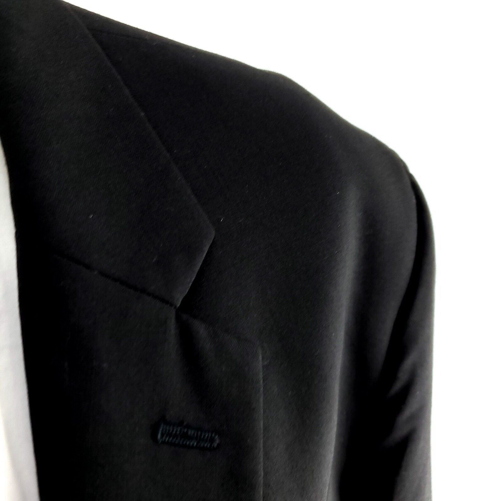 Nautica Nautica Wool Polyester 2 Button Blazer 46L Charcoal Black Ta Size 46L - 2 Thumbnail