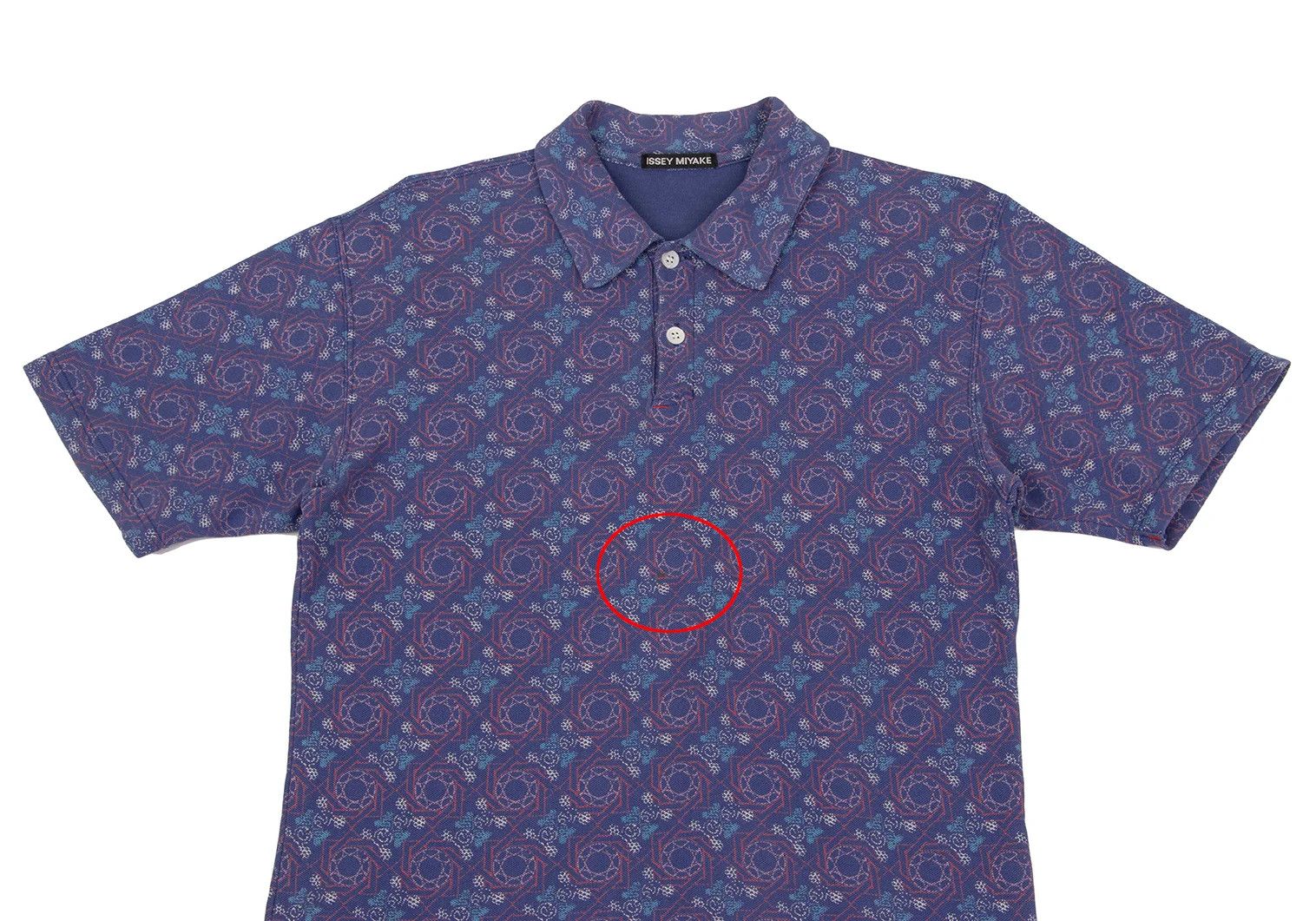 Issey Miyake Graphic All-Over Print Polo Shirt in Purple and Others Size US M / EU 48-50 / 2 - 2 Thumbnail