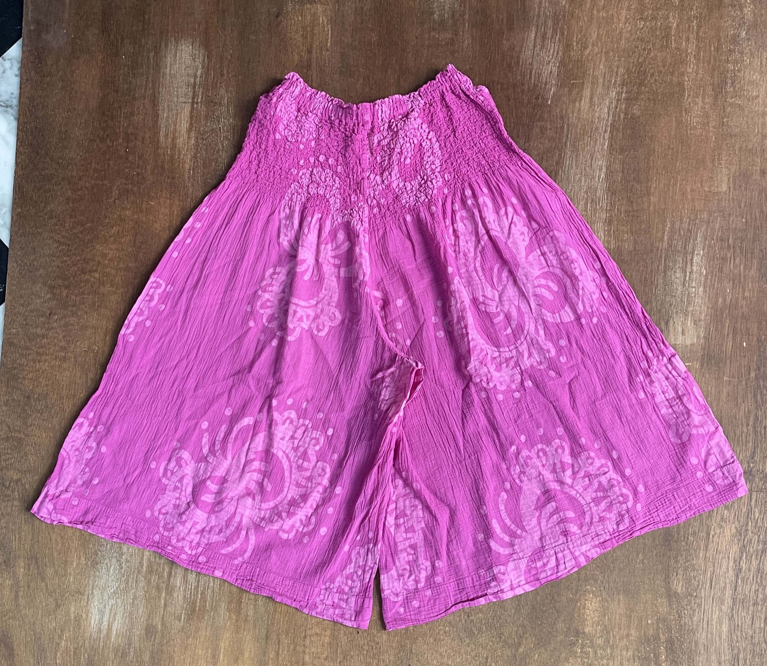 Issey Miyake ISSEY MIYAKE Me Pleats Please Pink Flower Wide Pants Size US 33 - 1 Thumbnail