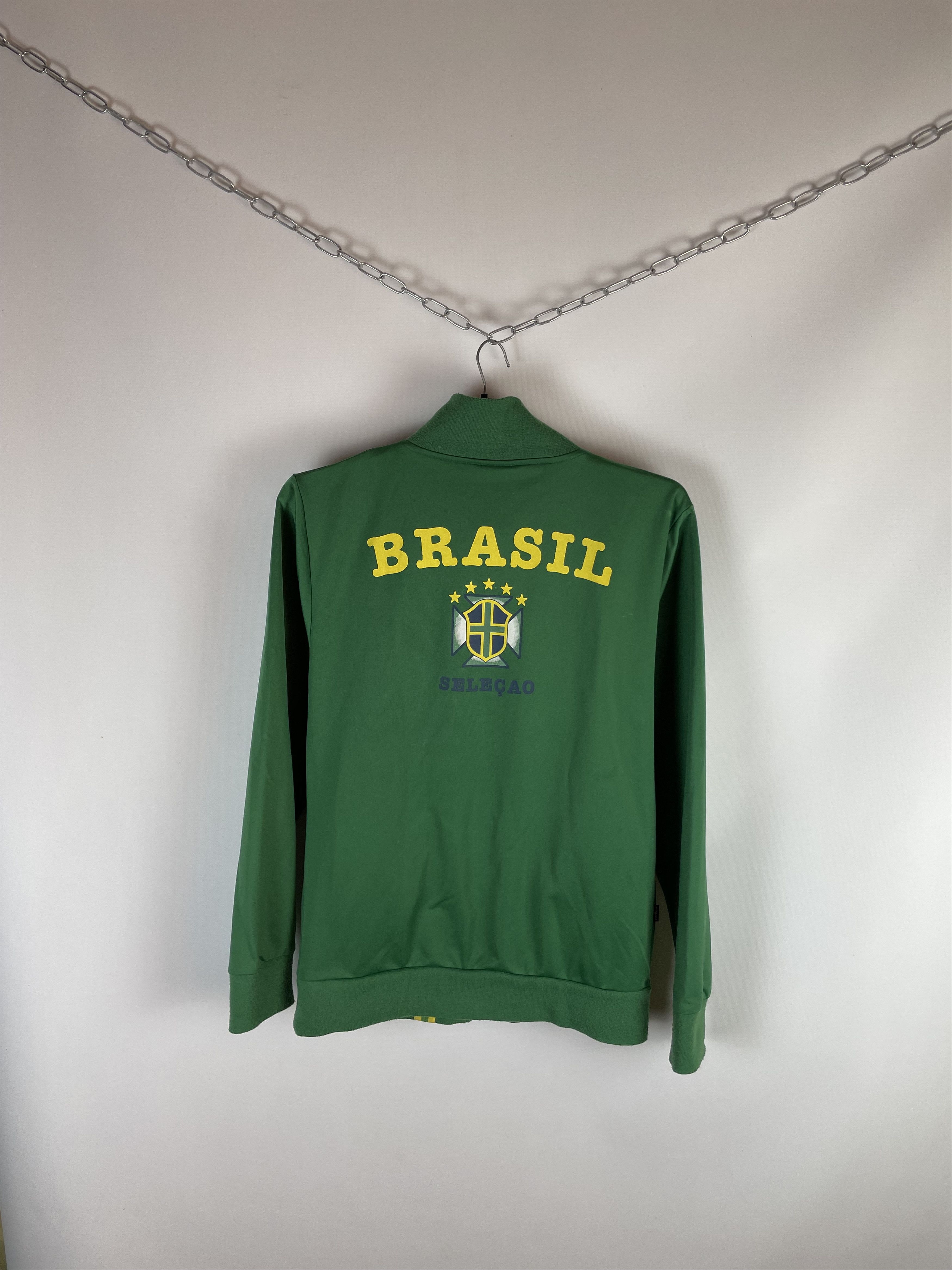 Vintage Vintage y2k Brasil Zip Up Sweatshirt Soccer Style Size US L / EU 52-54 / 3 - 9 Thumbnail