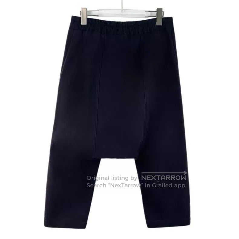 Rick Owens Rick Owens Black cotton drawstring slacks with low-end sla Size US 38 / EU 54 - 2 Thumbnail