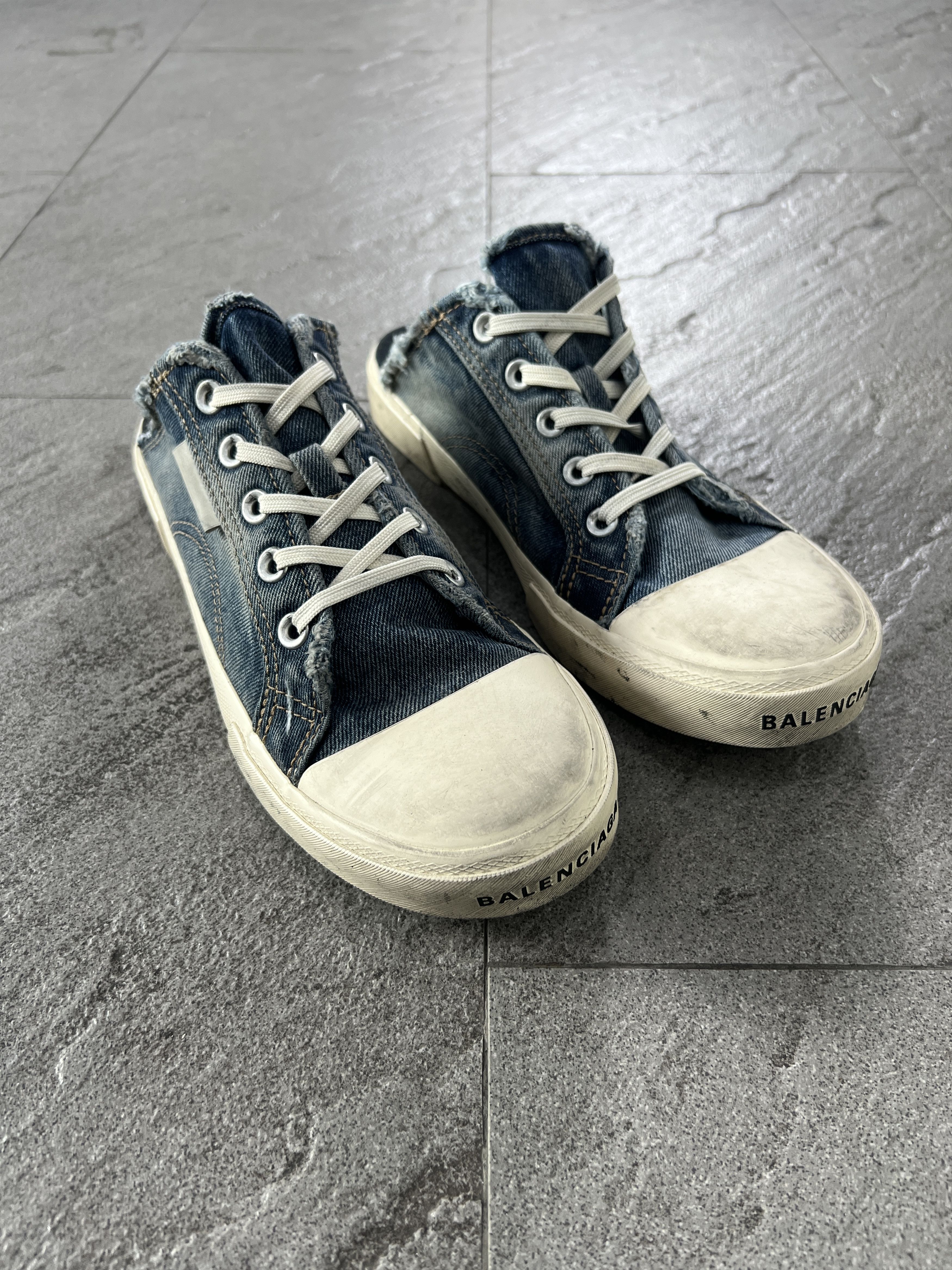 Balenciaga Balenciaga Paris Mule Denim Sneakers Distressed EU42 Size US 9 / EU 42 - 3 Thumbnail