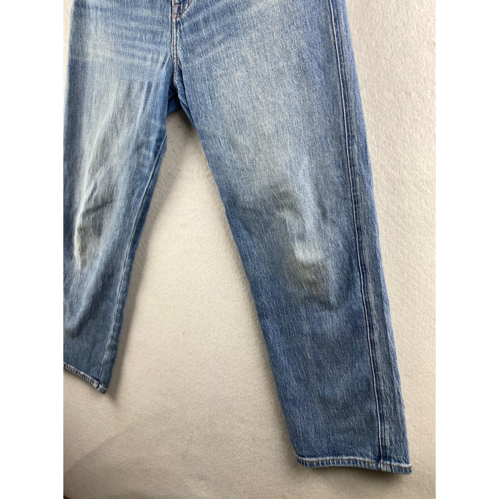 Lucky Brand Lucky Brand Jeans Womens 10 / 30 Blue Straight Crop Distressed Denim Size 24" / US 00 / IT 34 - 5 Thumbnail