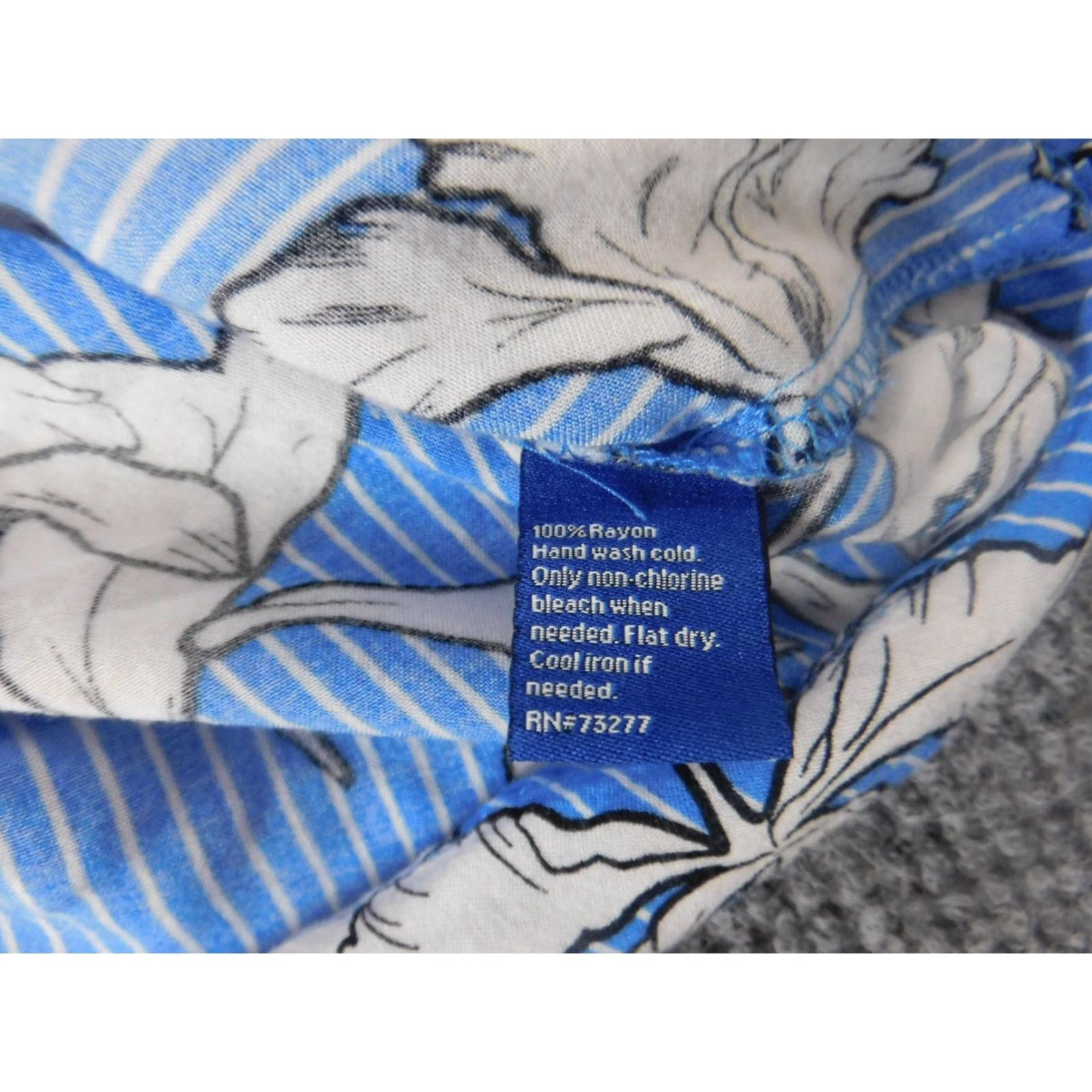 Apt. 9 Apt 9 Womens Blouse Button-Up Blue Floral Long Sleeve Casual Medium Regular Button-Up Shirt Womens Choice Size M / US 6-8 / IT 42-44 - 6 Thumbnail
