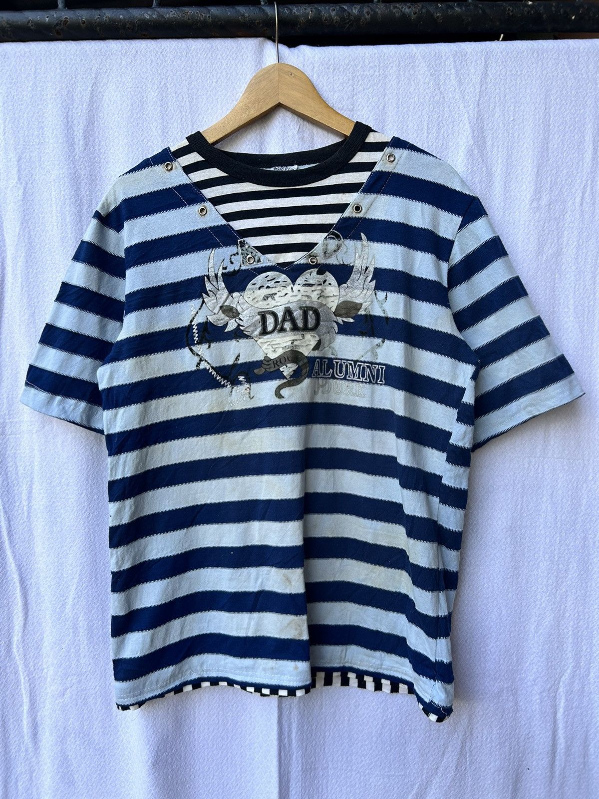Striped japanese gothic double layers Ifsixwasnine lgb