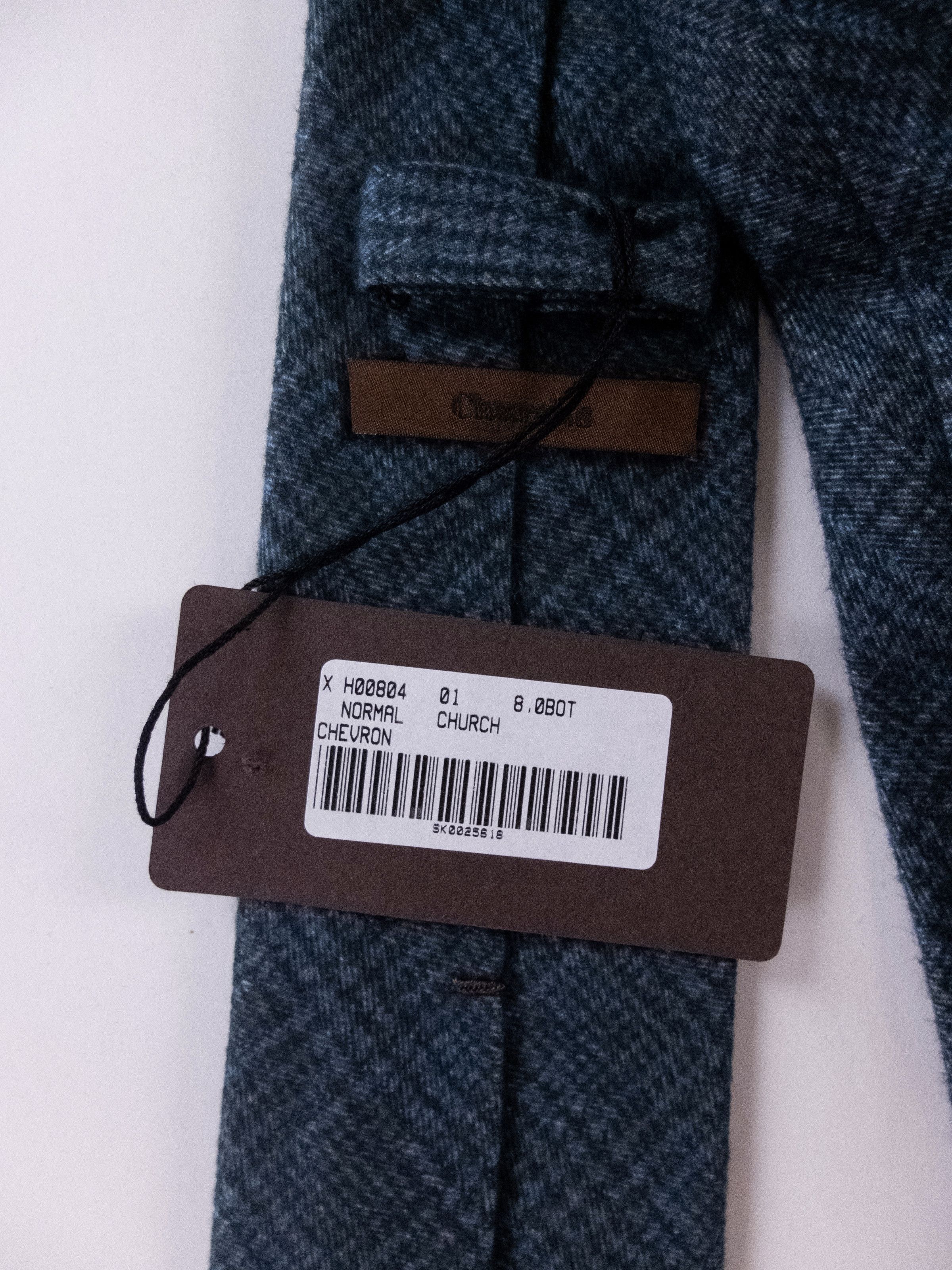 Church's CHURCH'S blue Prince of Wales plaid cotton tie (feel wool) Size ONE SIZE - 3 Thumbnail