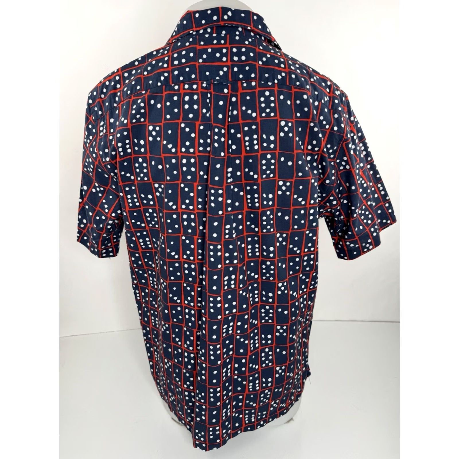 Todd Snyder TODD SNYDER / ALBIATE - DOMINO Print Loop Collar Mens L Shirt Size US L / EU 52-54 / 3 - 4 Thumbnail