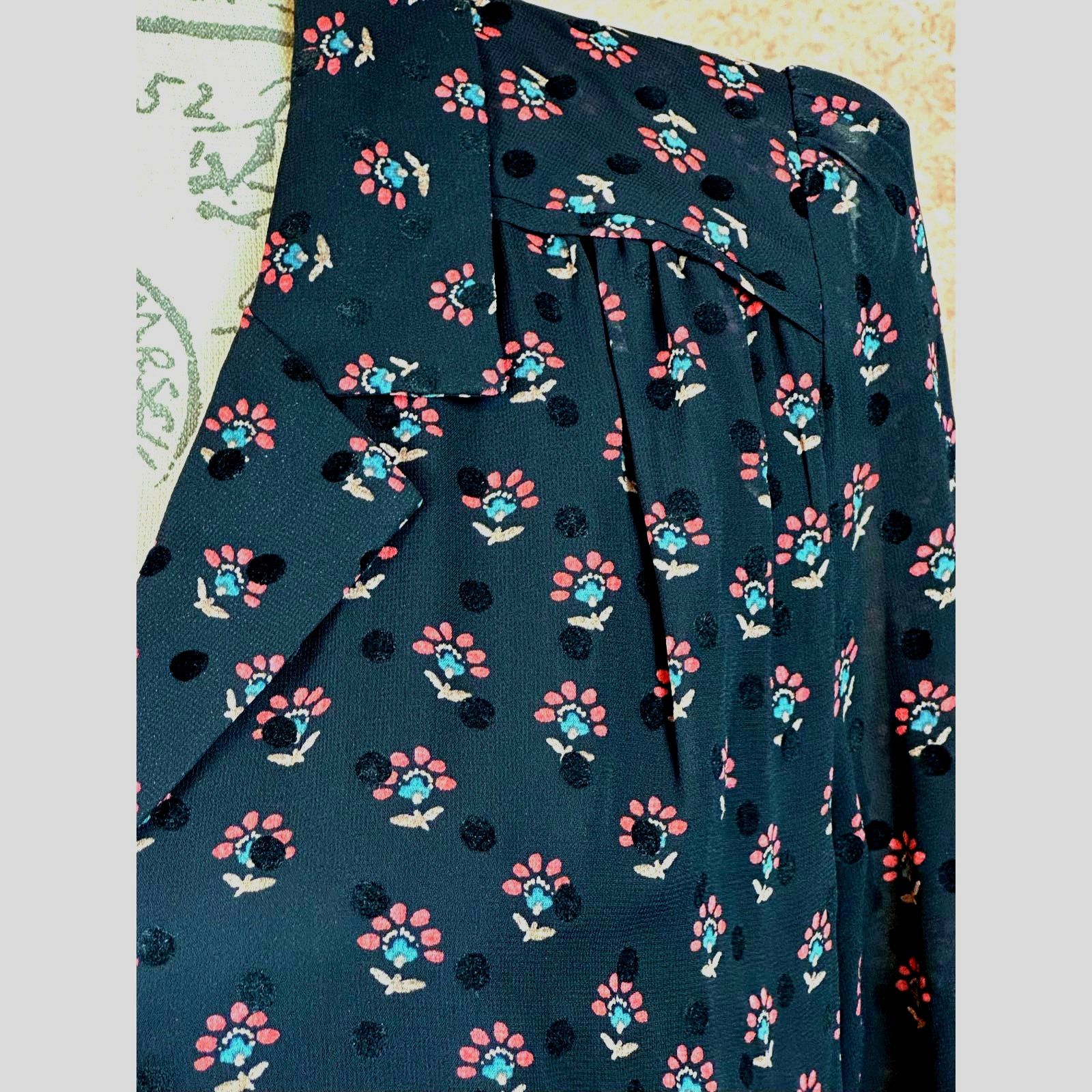 Other Les Serein Collared Long Sleeve Blouse Black Print size M Size M / US 6-8 / IT 42-44 - 5 Thumbnail
