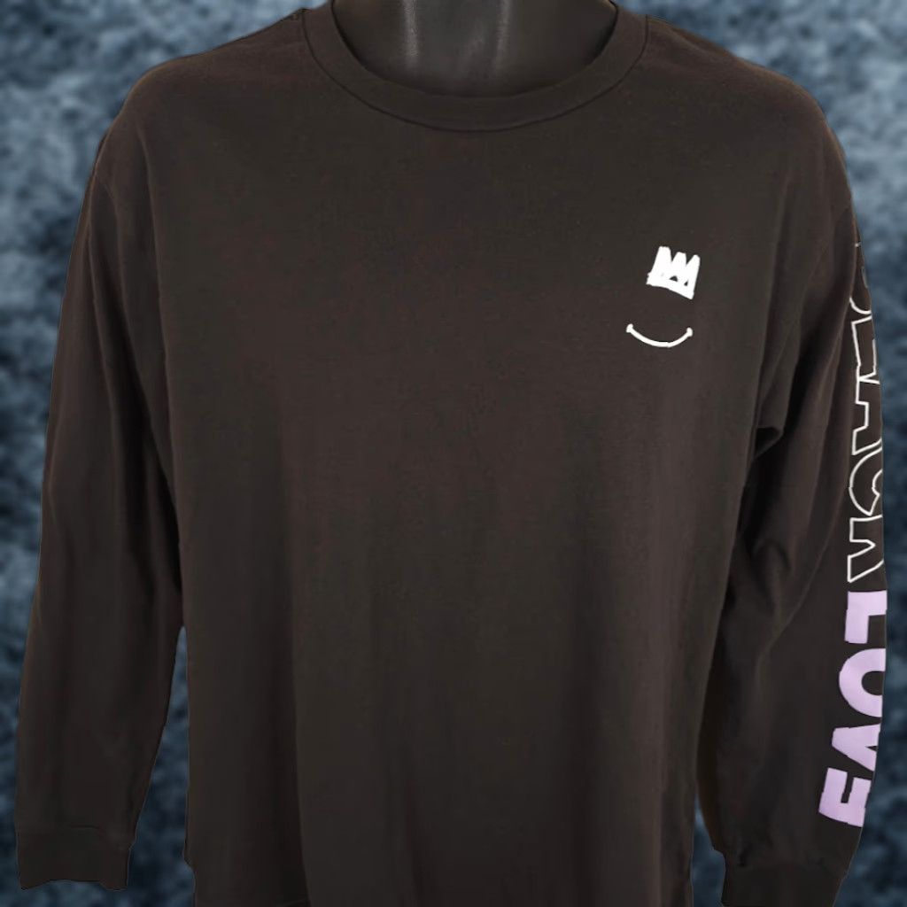 Vintage Black Men Smile T Shirt Mens Size Medium Black Love Long Sleeves Size US M / EU 48-50 / 2 - 1 Thumbnail