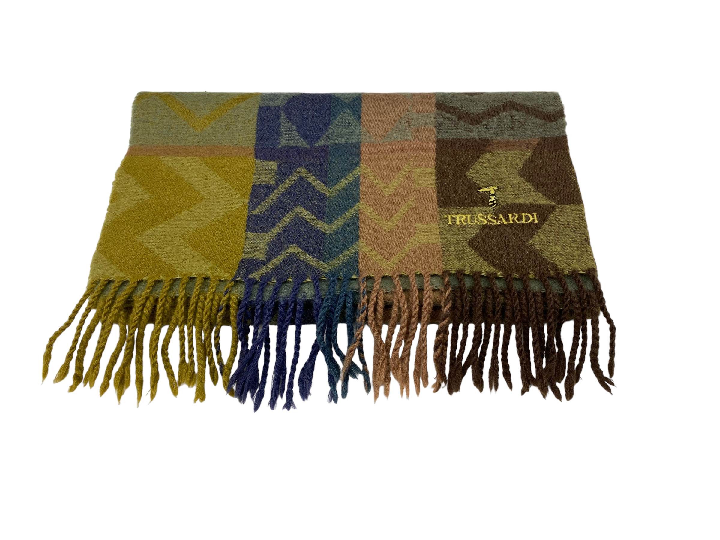 Trussardi Vintage Trussardi Wool & Silk Scarf Italian Designer Size ONE SIZE - 5 Thumbnail