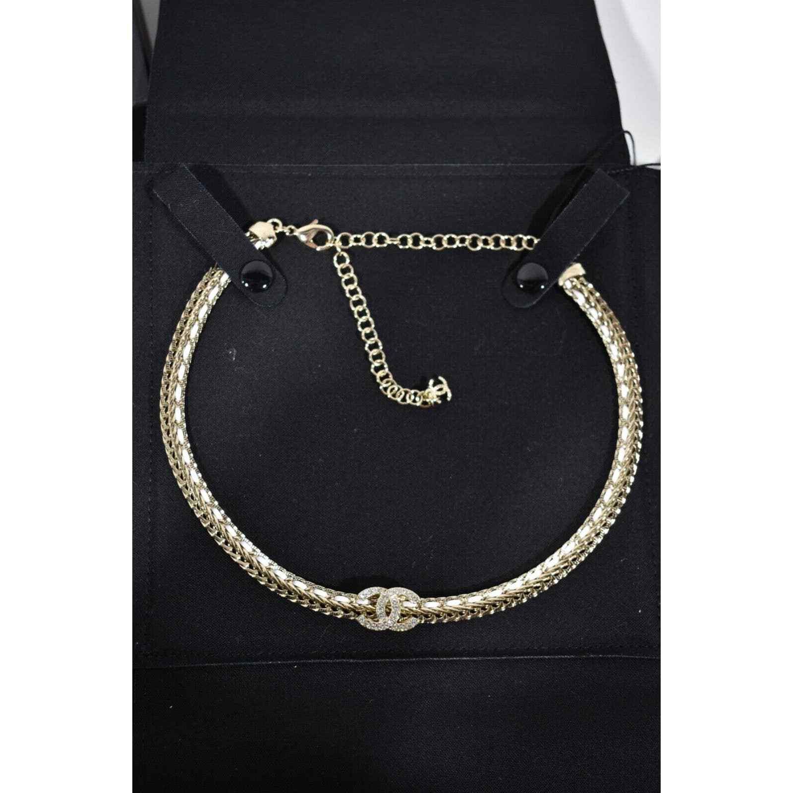 Chanel Chanel 22S Gold White Chain Crystal Adjustable Necklace Size ONE SIZE - 7 Thumbnail