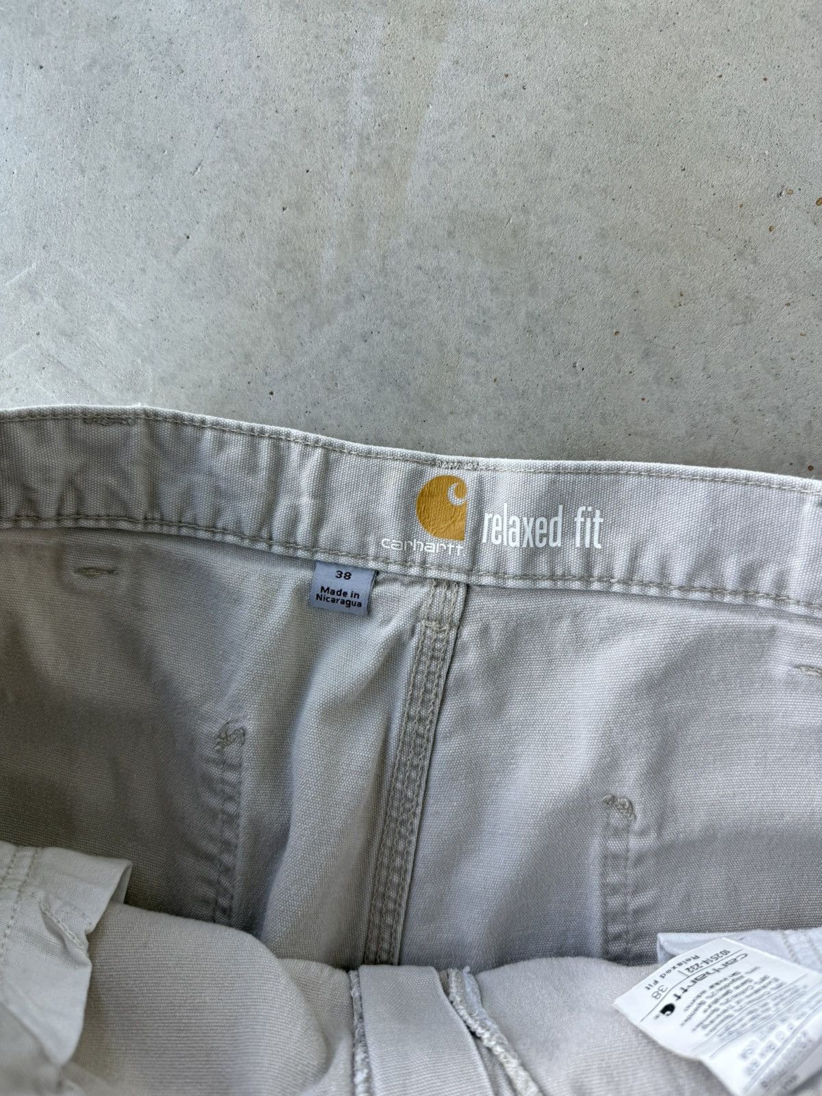 Carhartt Vintage 00s Cream Carhartt Workwear Shorts Size US 38 / EU 54 - 4 Thumbnail