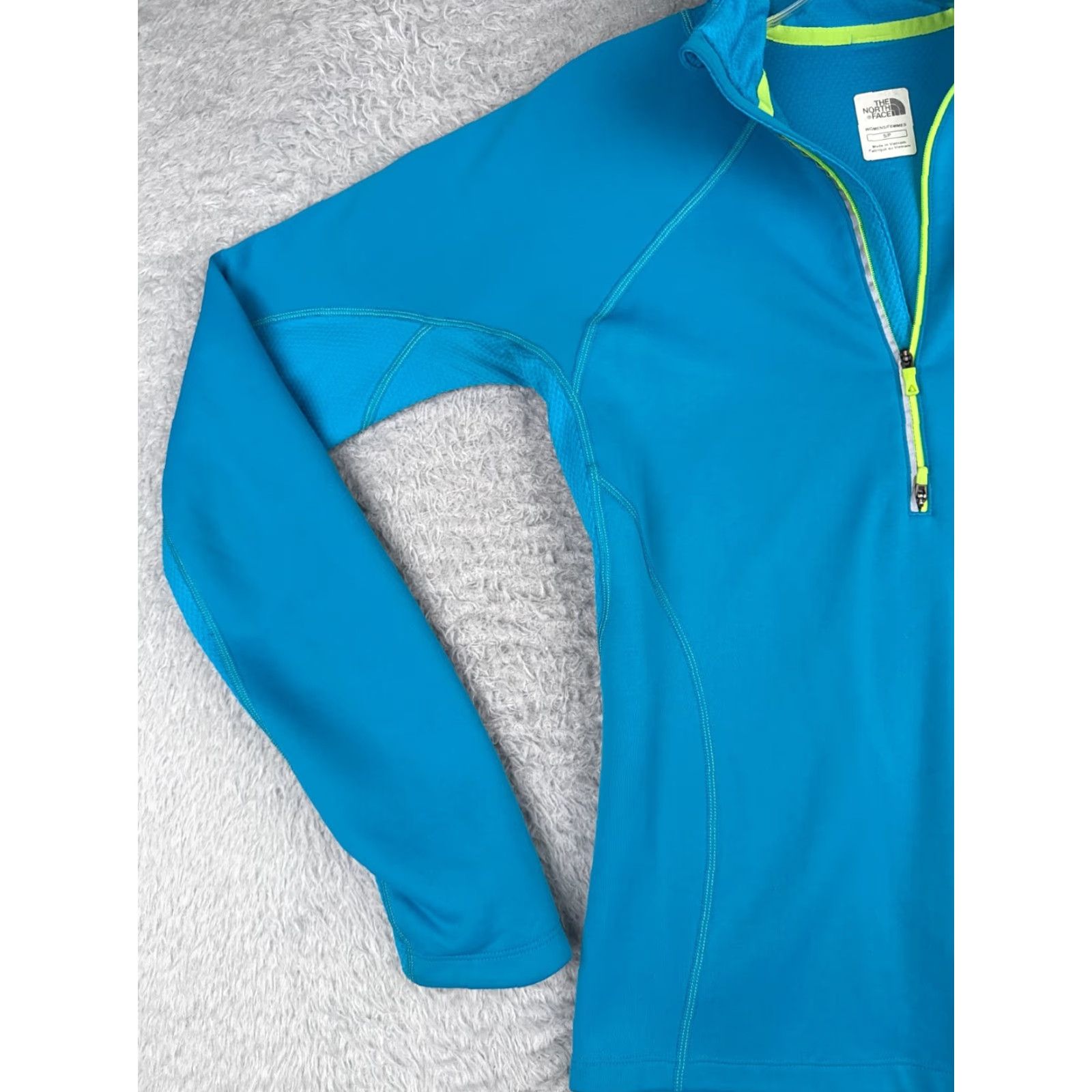 The North Face The North Face Sweatshirt Women Small Blue 1/4 Zip Pullover 100% Polyester FlashDry Size S / US 4 / IT 40 - 3 Thumbnail