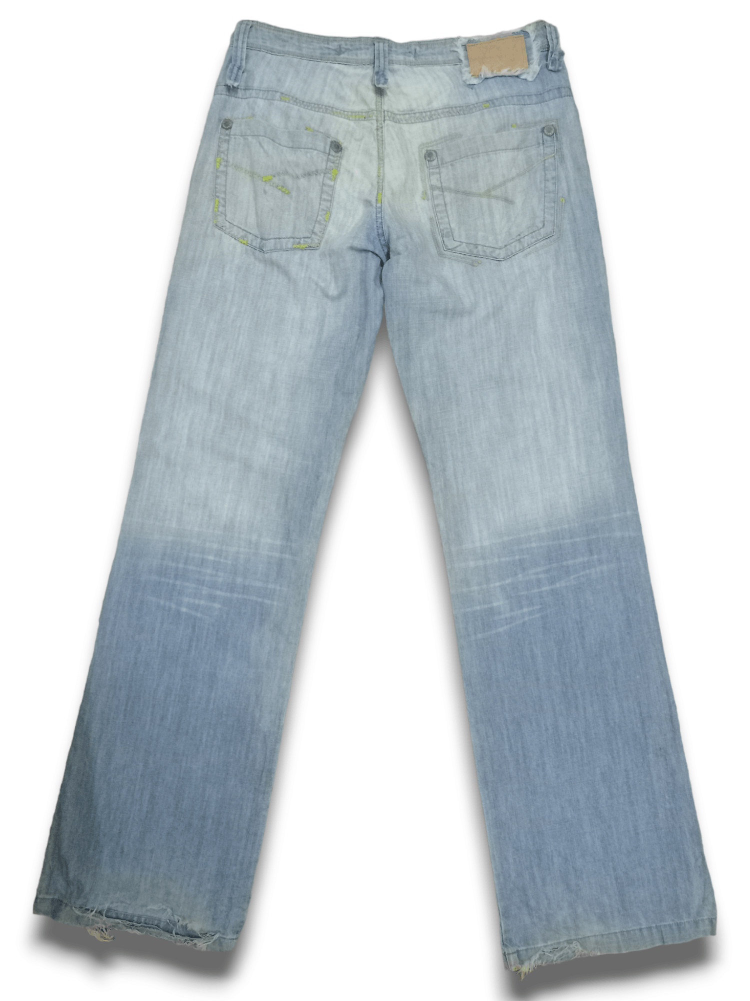Other Vintage Mondo Jeans Light Wash Baggy Denim Pants Size US 33 - 2 Thumbnail