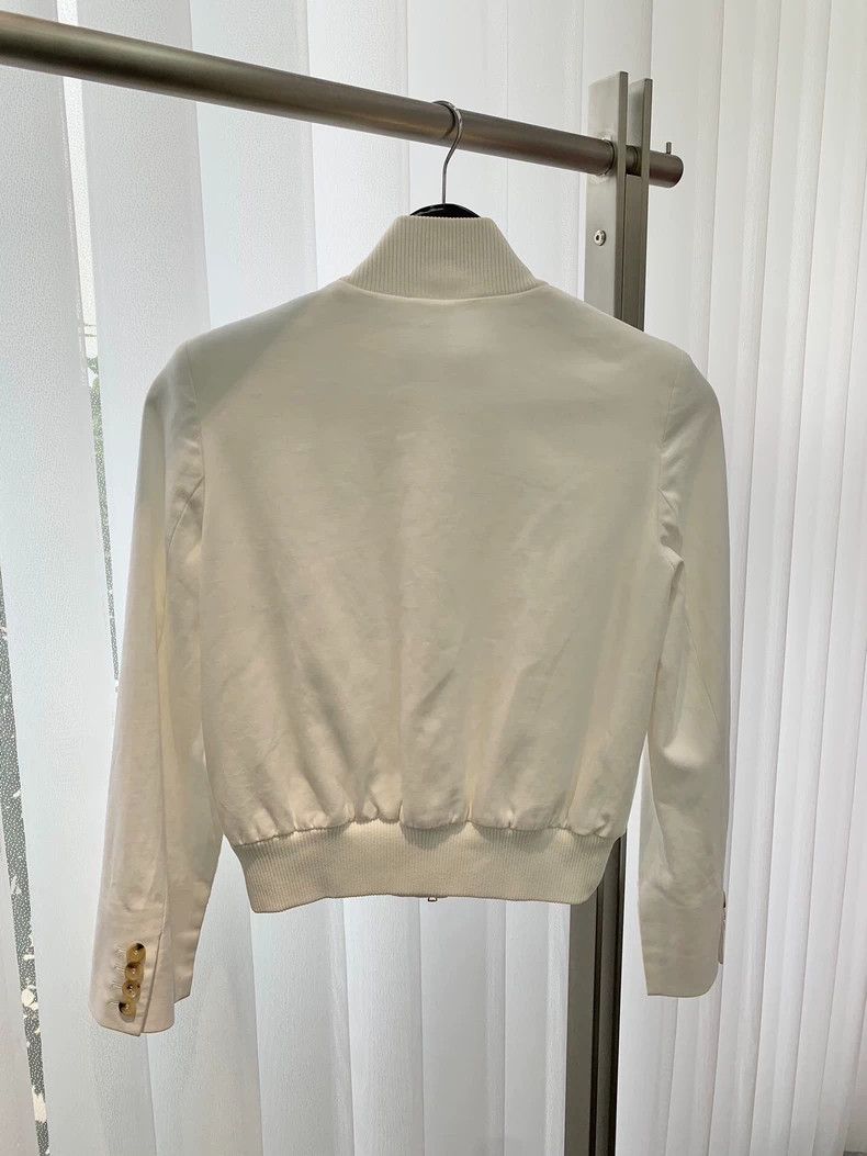 Max Mara Max Mara White cotton zip-up jacket jacket Size S / US 4 / IT 40 - 2 Thumbnail