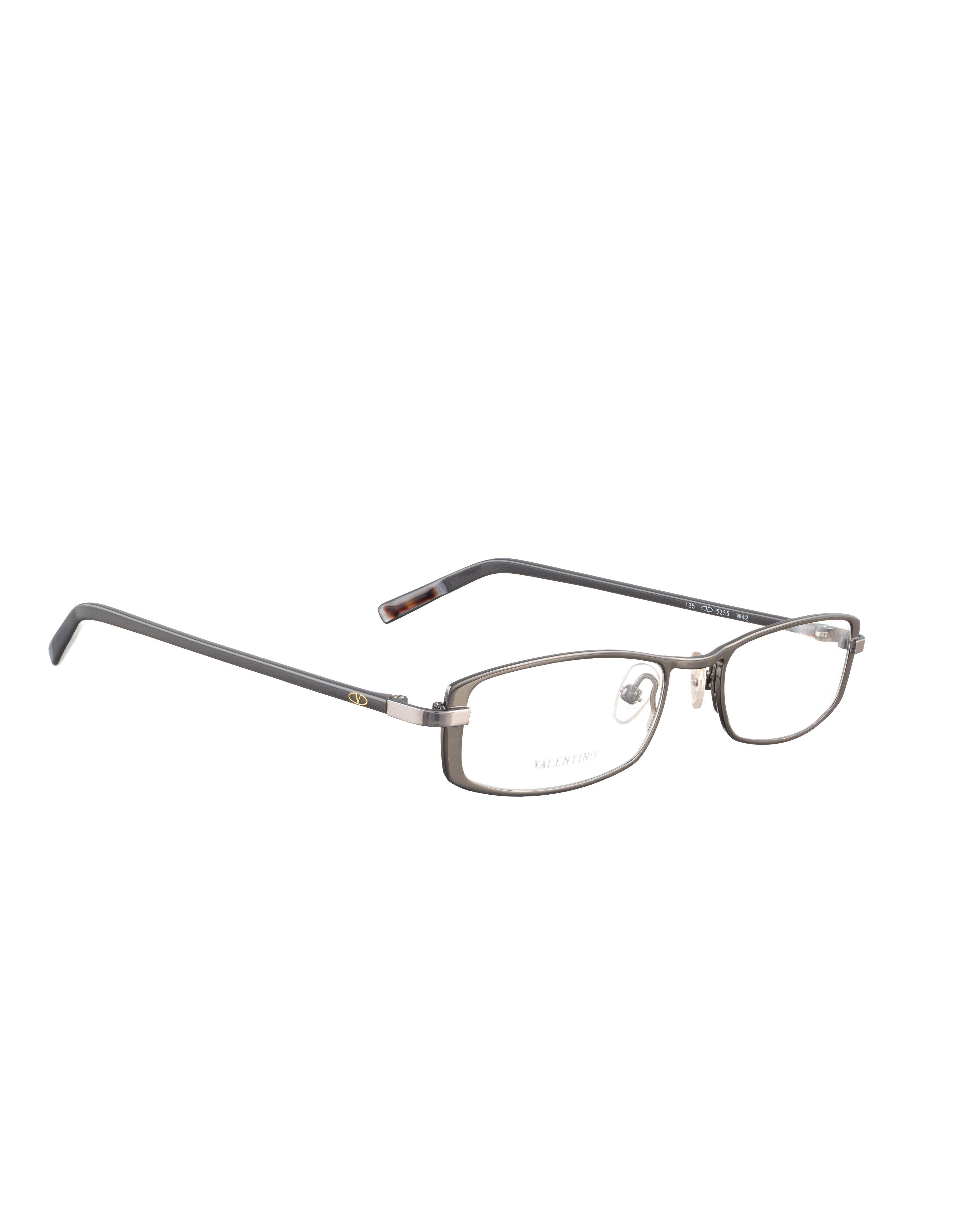 Valentino Valentino 00s Brown Matte Thin Rectangular Glasses Size ONE SIZE - 1 Thumbnail