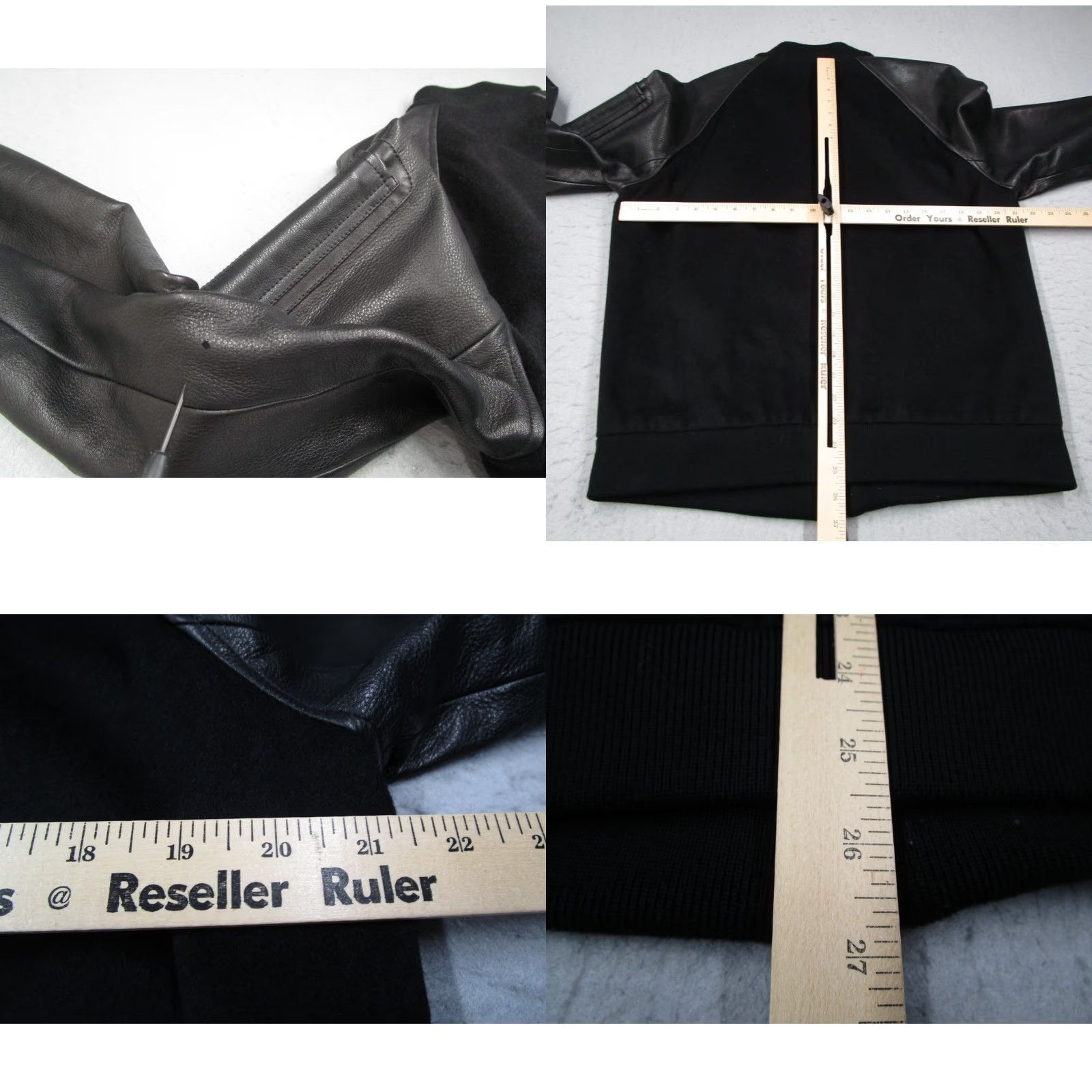 Vintage Rogue Bomber Jacket Men's Large Black Wool Faux Leather Sleeves Varsity Casual Outdoor Size US L / EU 52-54 / 3 - 8 Thumbnail