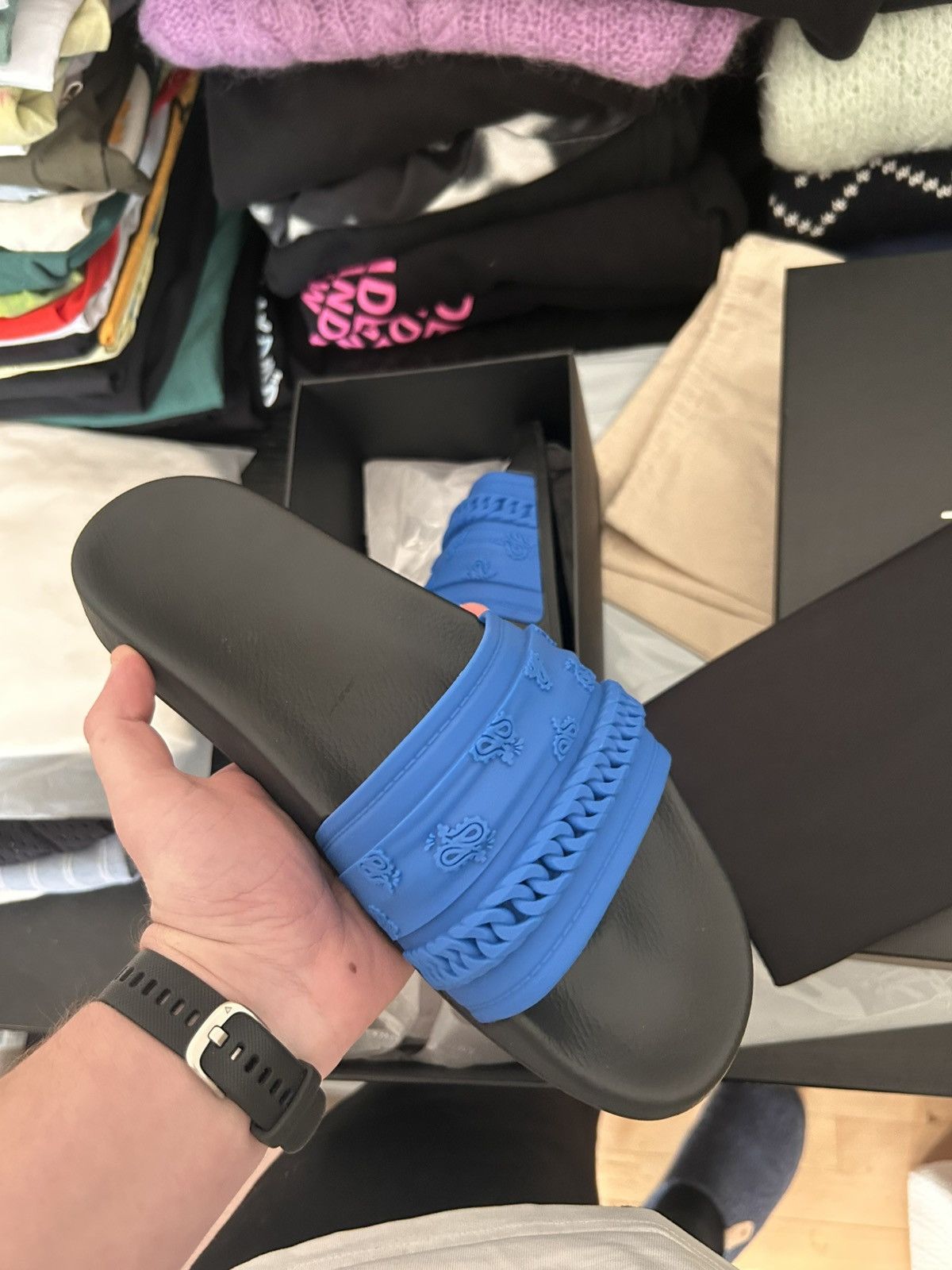 Amiri Amiri Bandana Chain Slides Size US 9 / EU 42 - 1 Thumbnail