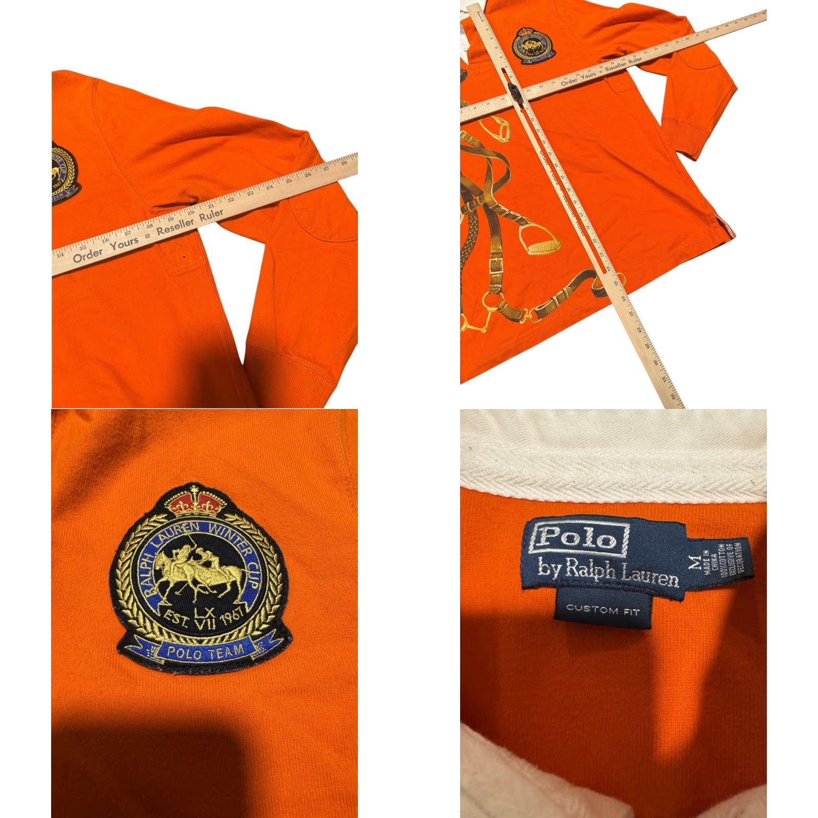 Polo Ralph Lauren Polo Ralph Lauren Equestrian Polo Men Pullover Orange Long Sleeve Size M Embroidered Vintage Size US M / EU 48-50 / 2 - 10 Thumbnail