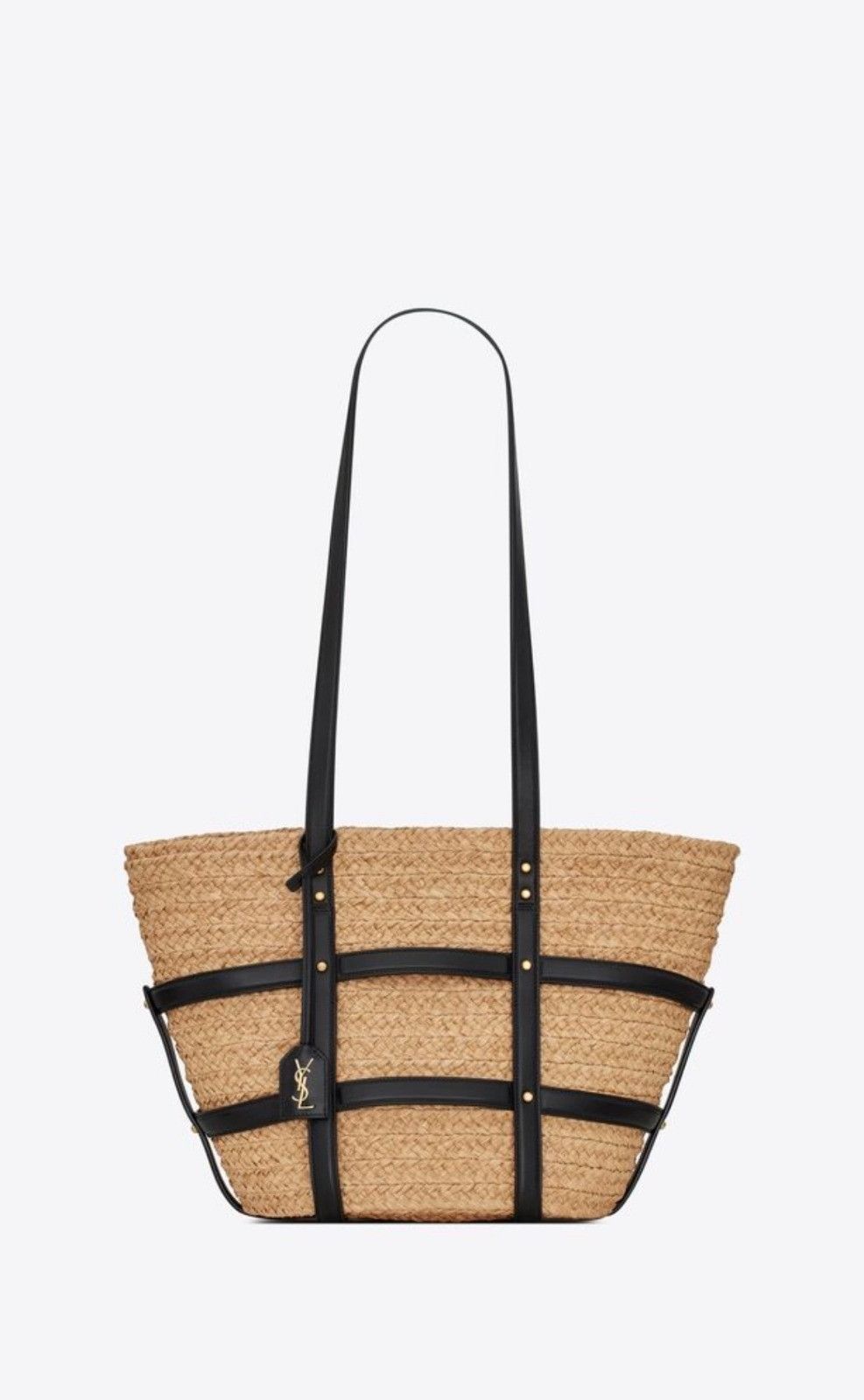 o1b1hav110824 Size: OS/ Panier Medium Bag in Black/Beige