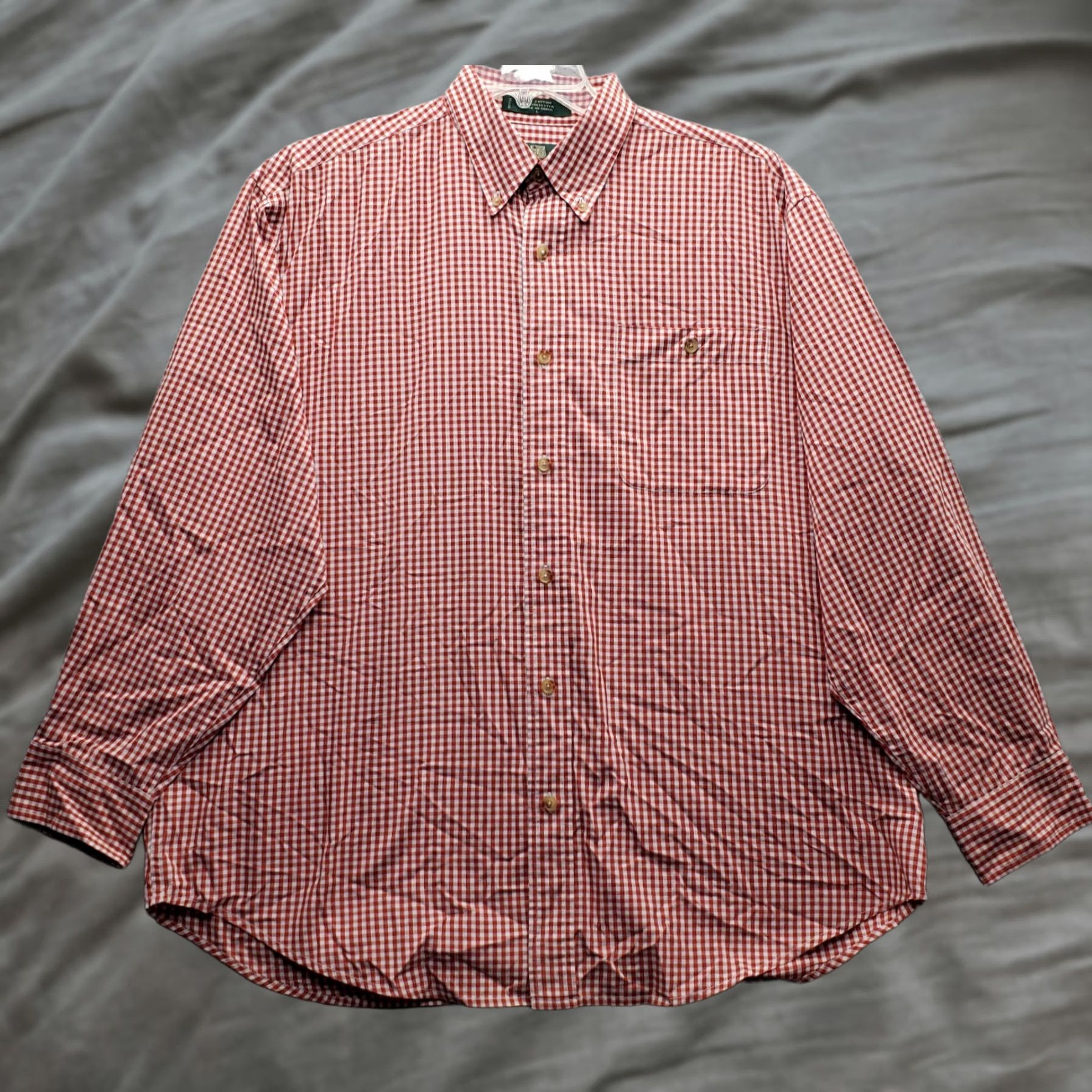 VINTAGE Orvis Shirt Mens Large Multi Gingham Long Sleeve Button-Down