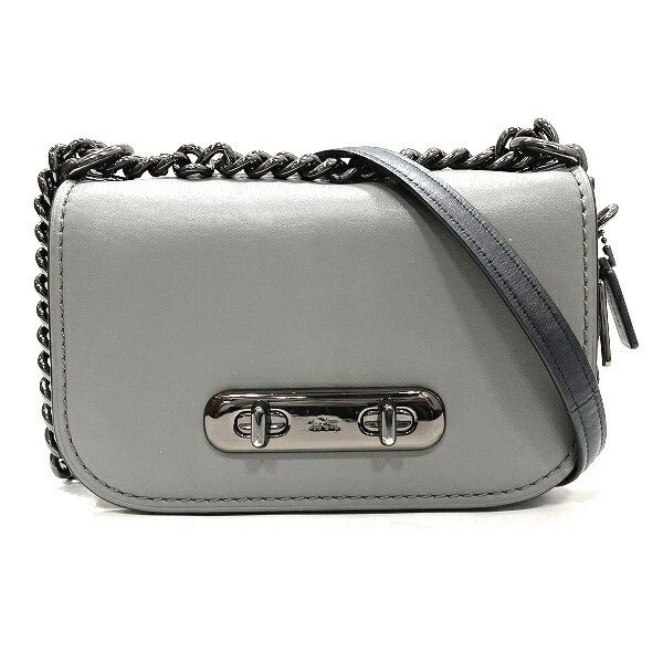 Coach Coach 22870 Leather Chain Shoulder Bag Leather Shoulder Bag 22870 in Black, Women's