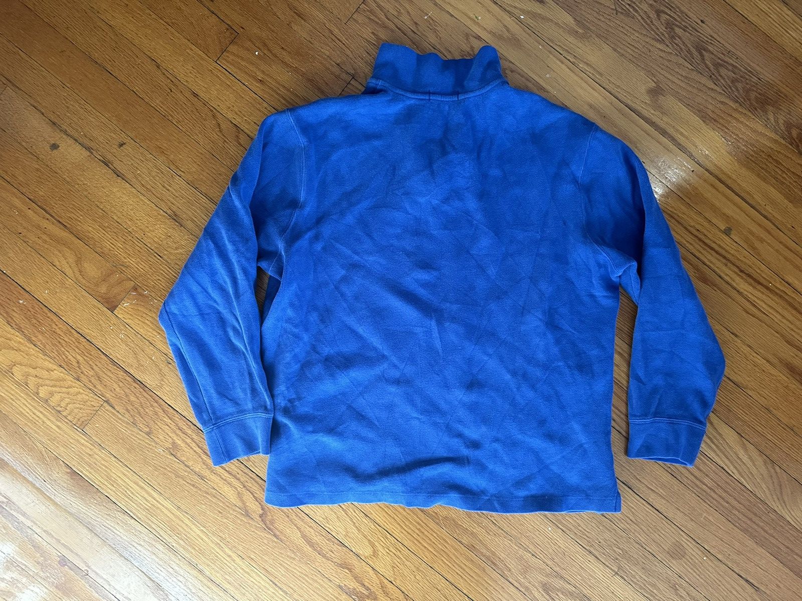 Polo Ralph Lauren × Vintage Blue Polo Ralph Lauren Quater Zip Sweater Size US L / EU 52-54 / 3 - 3 Thumbnail