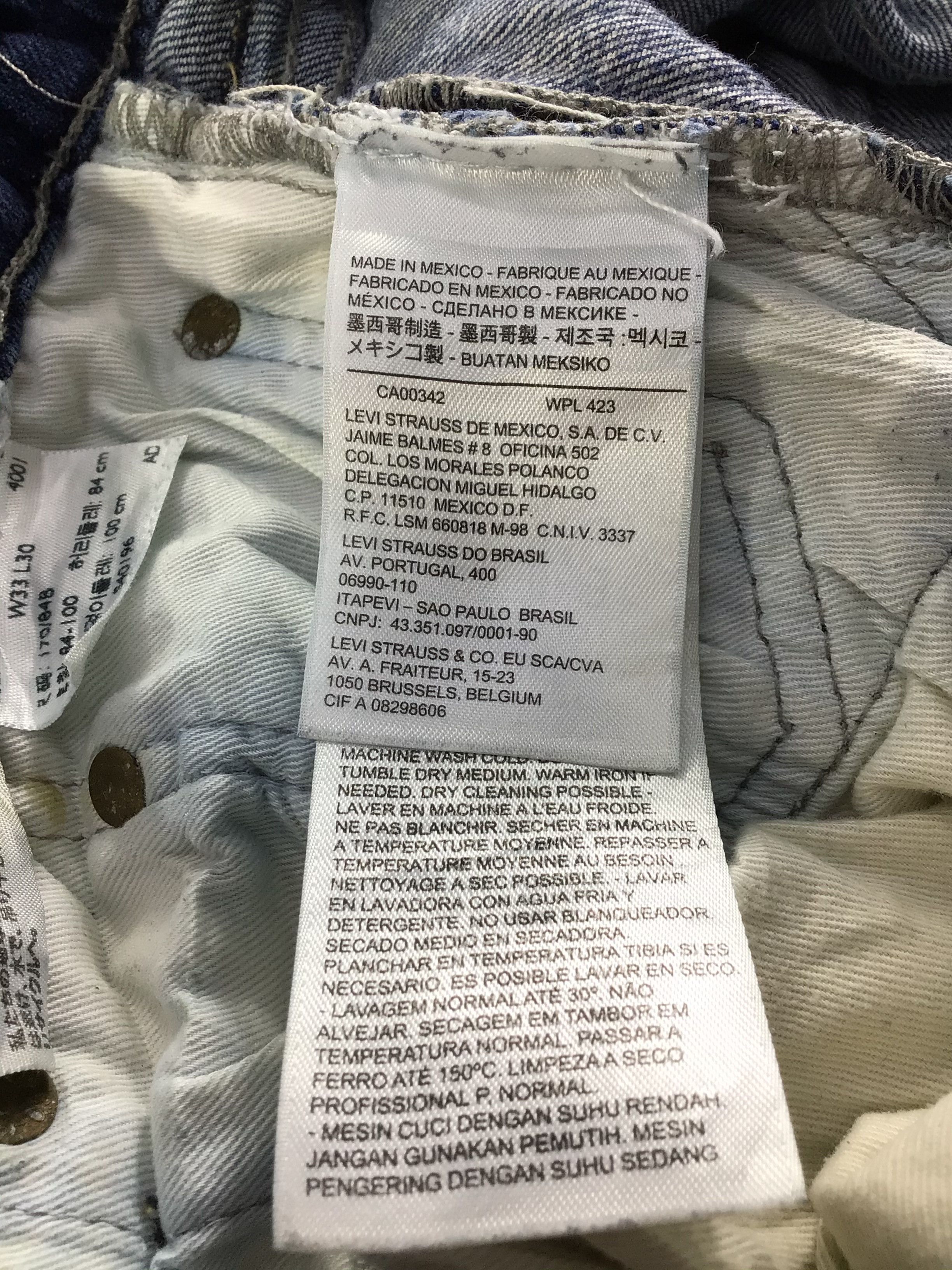 Levi's Vintage Levis 513 Jeans Faded Blue -J489 Size US 31 - 10 Thumbnail