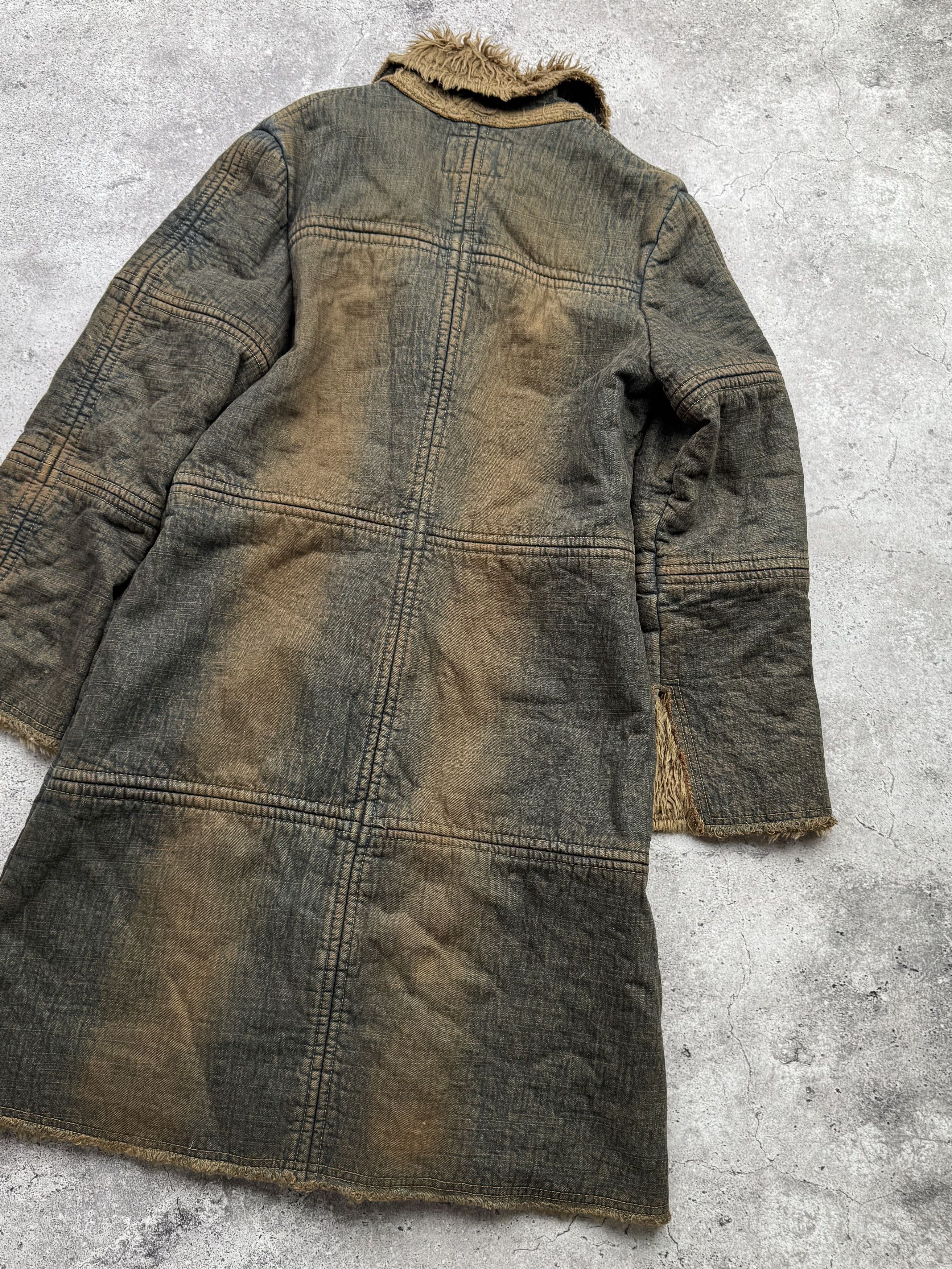 Hysteric Glamour Vintage Faded With Faux Fur Denim Coat C641(V37) Size M / US 6-8 / IT 42-44 - 10 Thumbnail
