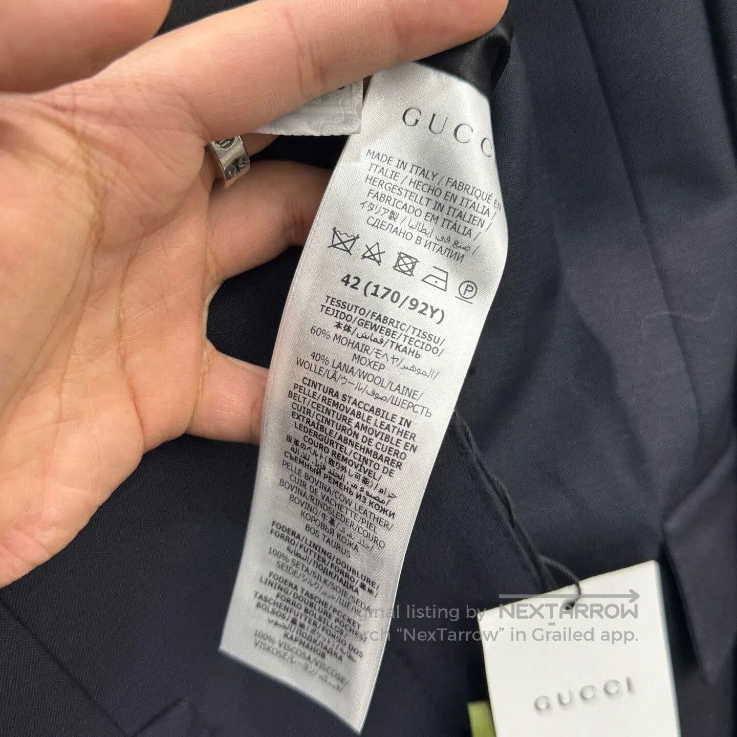 Gucci Gucci Navy Blue Jacket Size 42 with Belt. Size US XS / EU 42 / 0 - 2 Thumbnail