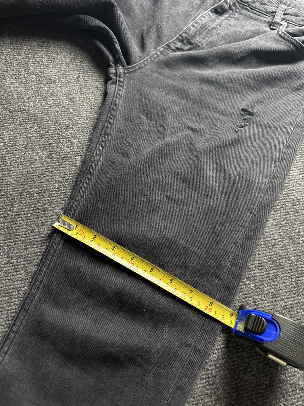 Sandro Sandro Paris Distressed Black Denim Jeans Straight Fit Size 30" / US 8 / IT 44 - 24 Thumbnail