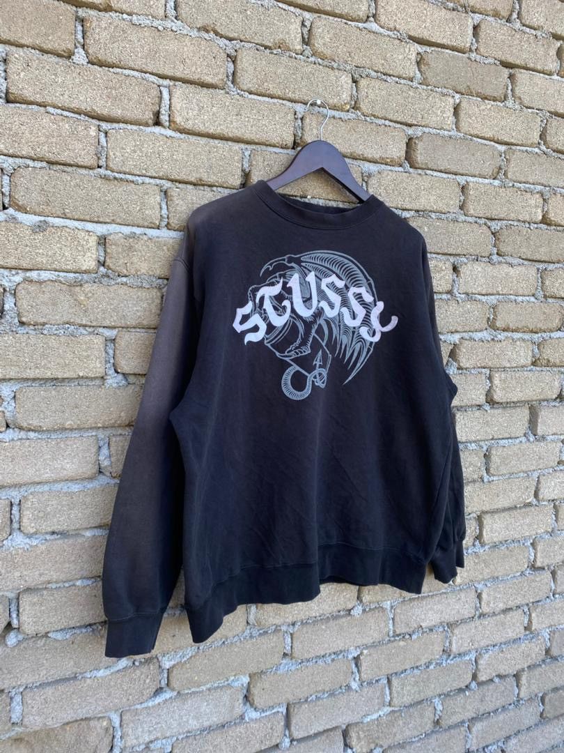 Stussy Stussy Rare Design Big Logo Crewneck Sweatshirt Size US L / EU 52-54 / 3 - 2 Thumbnail
