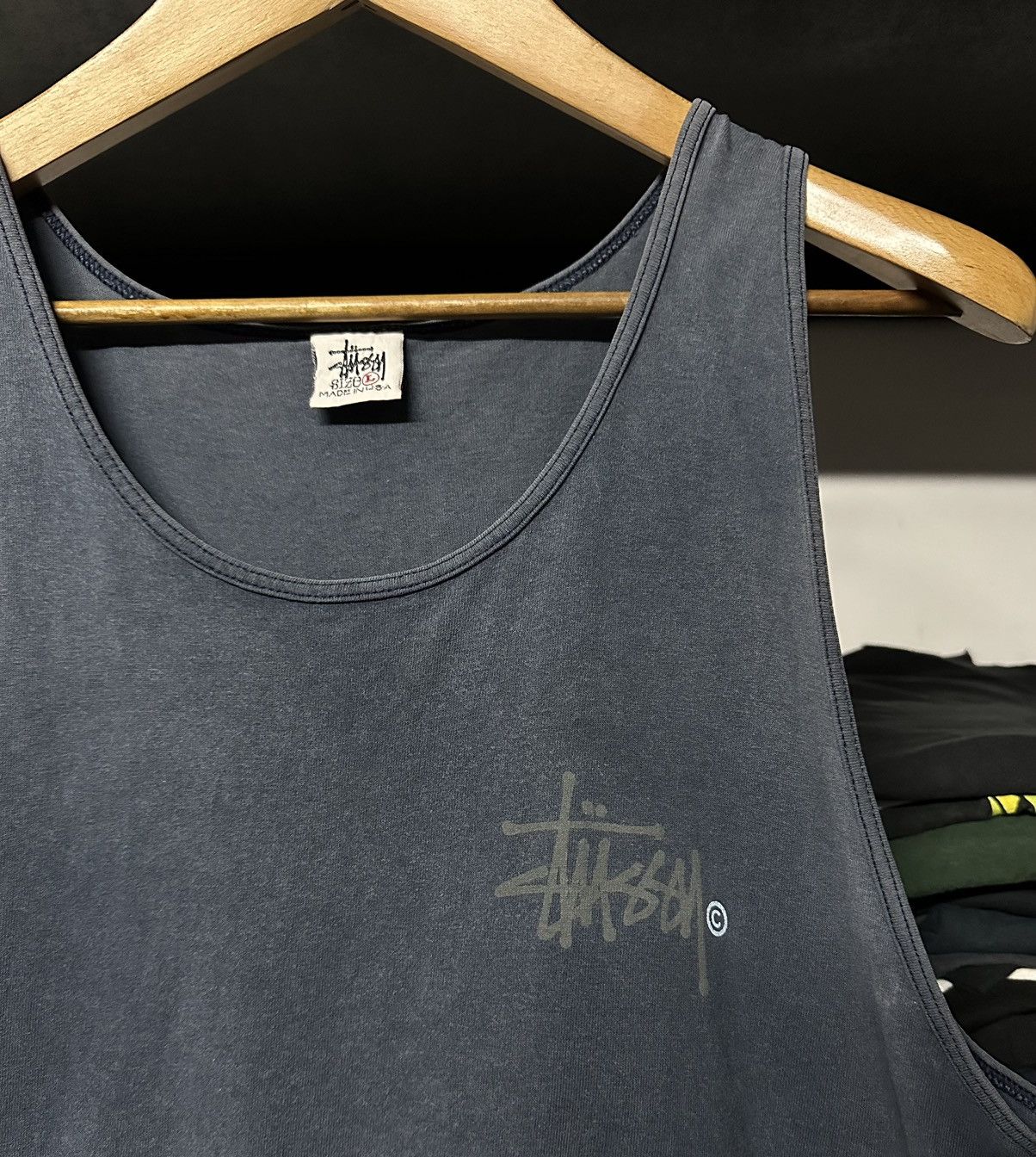 Stussy Vintage 90s Stussy Signature Tank Top Sun Faded Tee Size US L / EU 52-54 / 3 - 6 Thumbnail