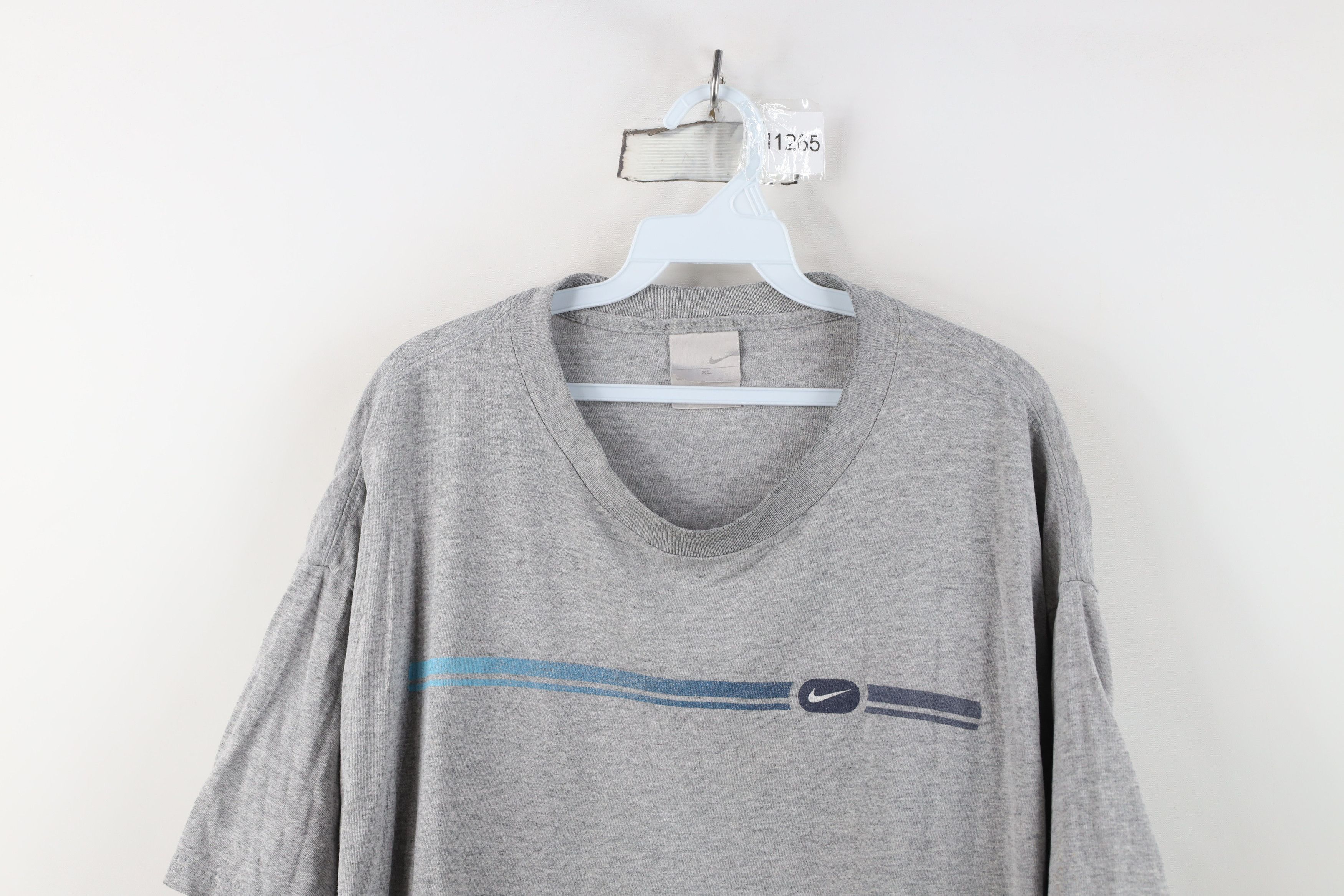 Nike Vintage Y2K Nike Travis Scott Mini Swoosh Striped T-Shirt Size US XL / EU 56 / 4 - 2 Thumbnail