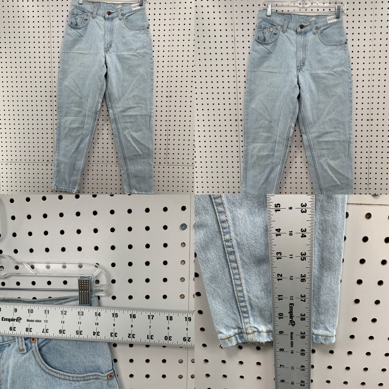 Levi's VTG Levi's USA Jeans Tapered Mom Denim 28x29 Women 9 Light Blue 17550-0233 USA 90s Mens Womens Boys Girls Size 30" / US 8 / IT 44 - 8 Thumbnail