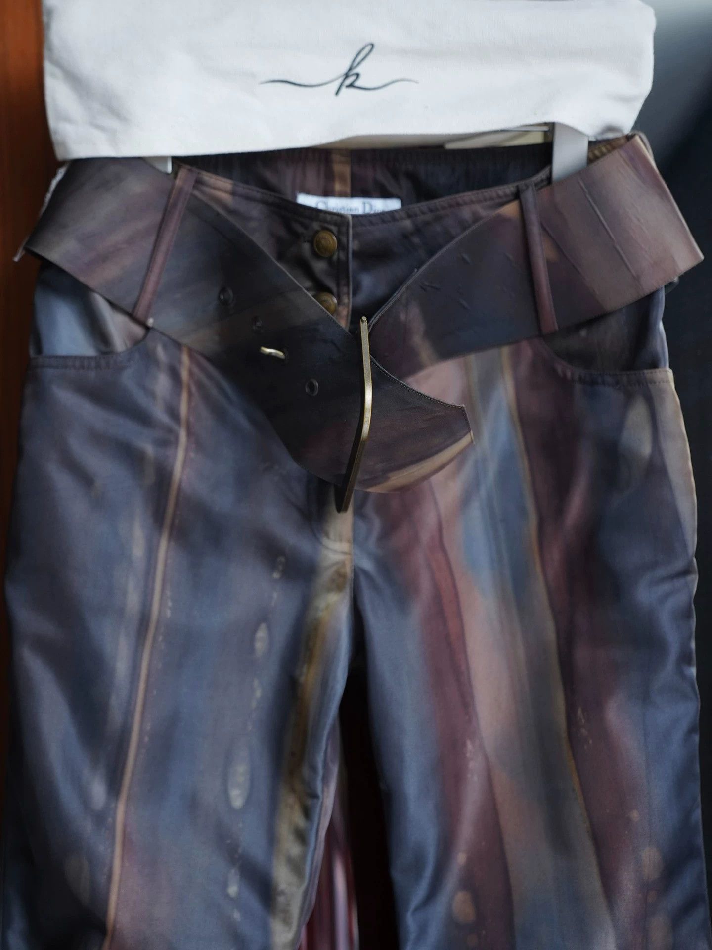 Dior Dior 2001 Galliano Wide Belt Slit Trousers Women's Size 27" / US 4 / IT 40 - 9 Thumbnail