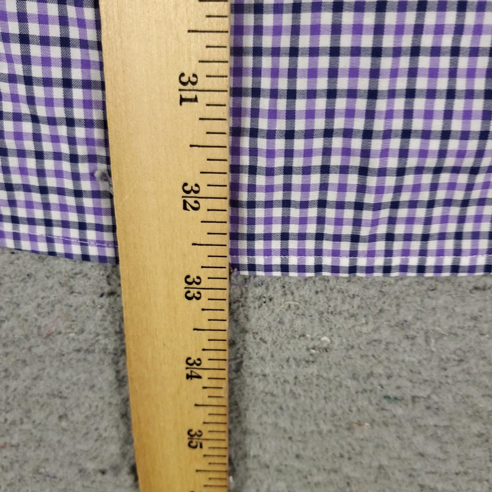 Eton Eton Dress Shirt Mens 2XL Purple Check Long Sleeve Button Up Size 48R - 4 Thumbnail