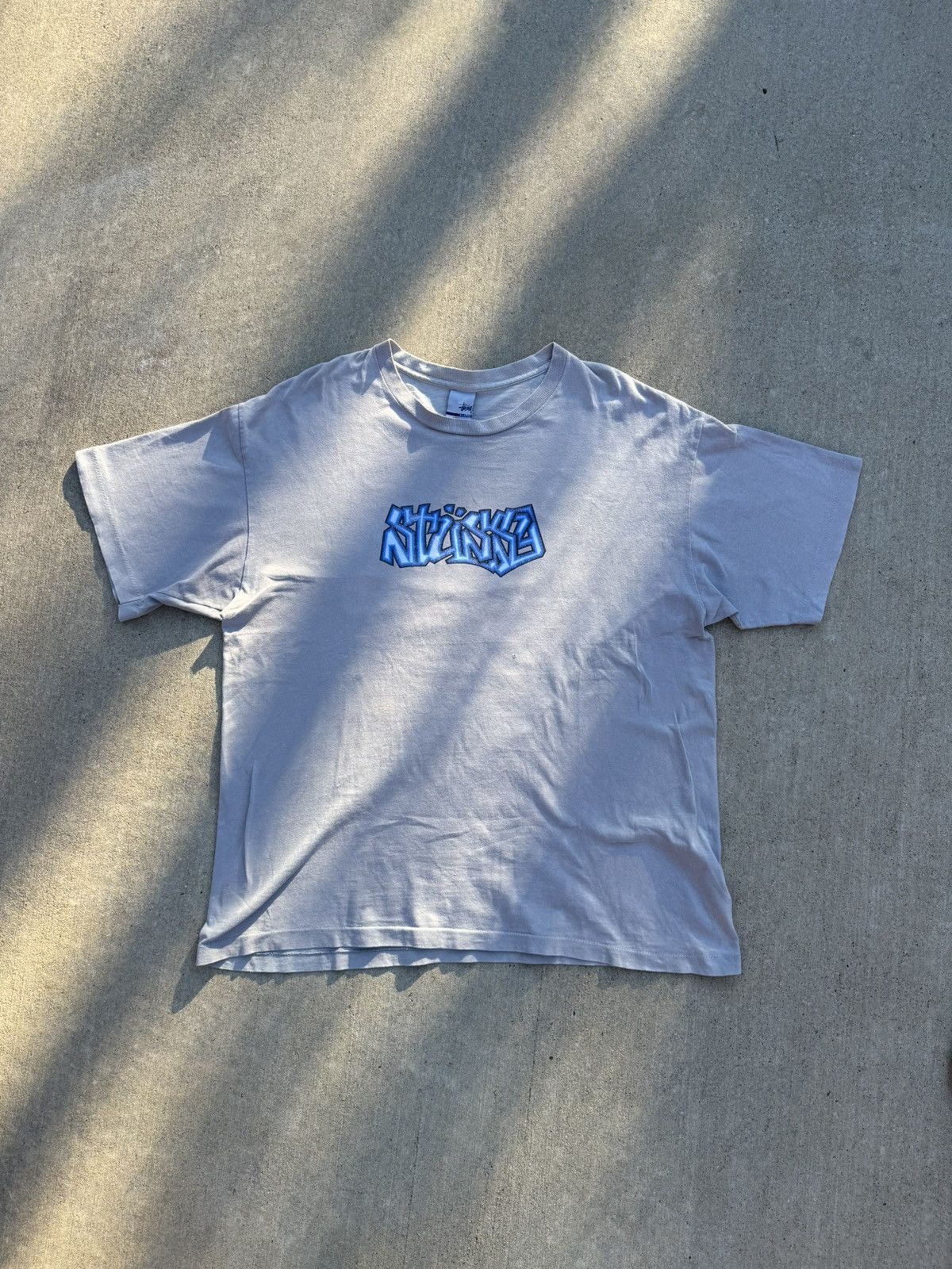 Stussy 90s Stussy Graphitti Blue Font Tee GRAIL RARE Size US XL / EU 56 / 4 - 2 Thumbnail