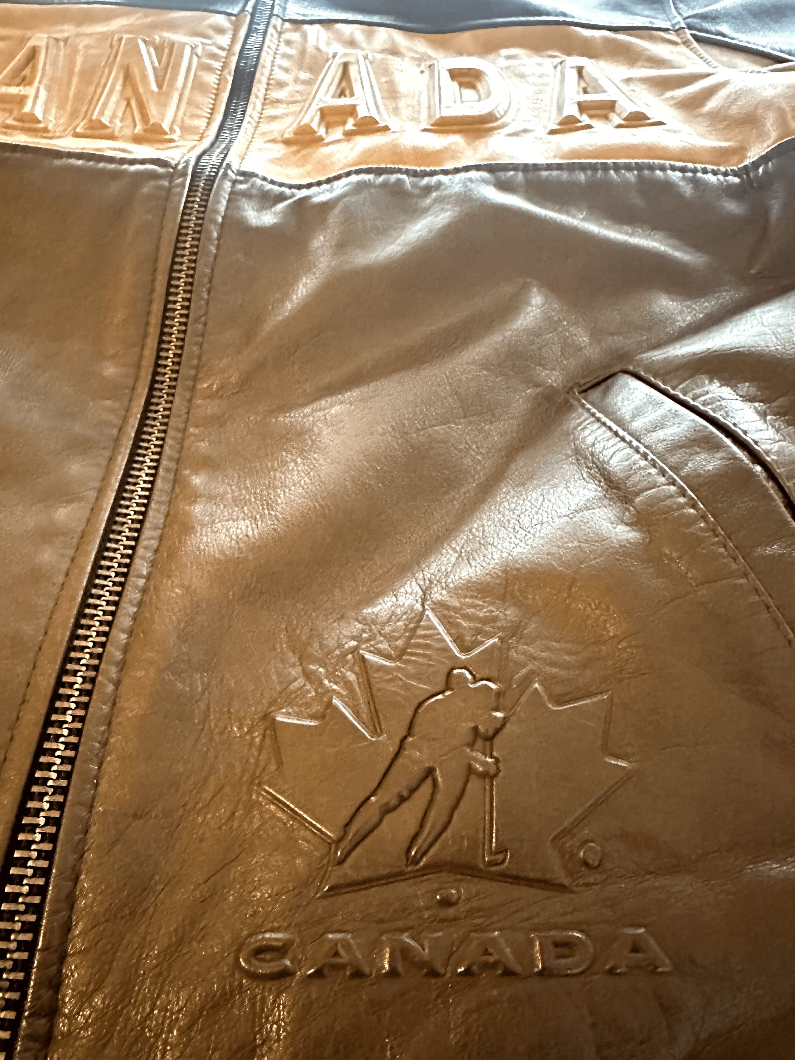 Other RARE Canada 2004 World Cup of Hockey Leather Jacket Size US XL / EU 56 / 4 - 4 Thumbnail