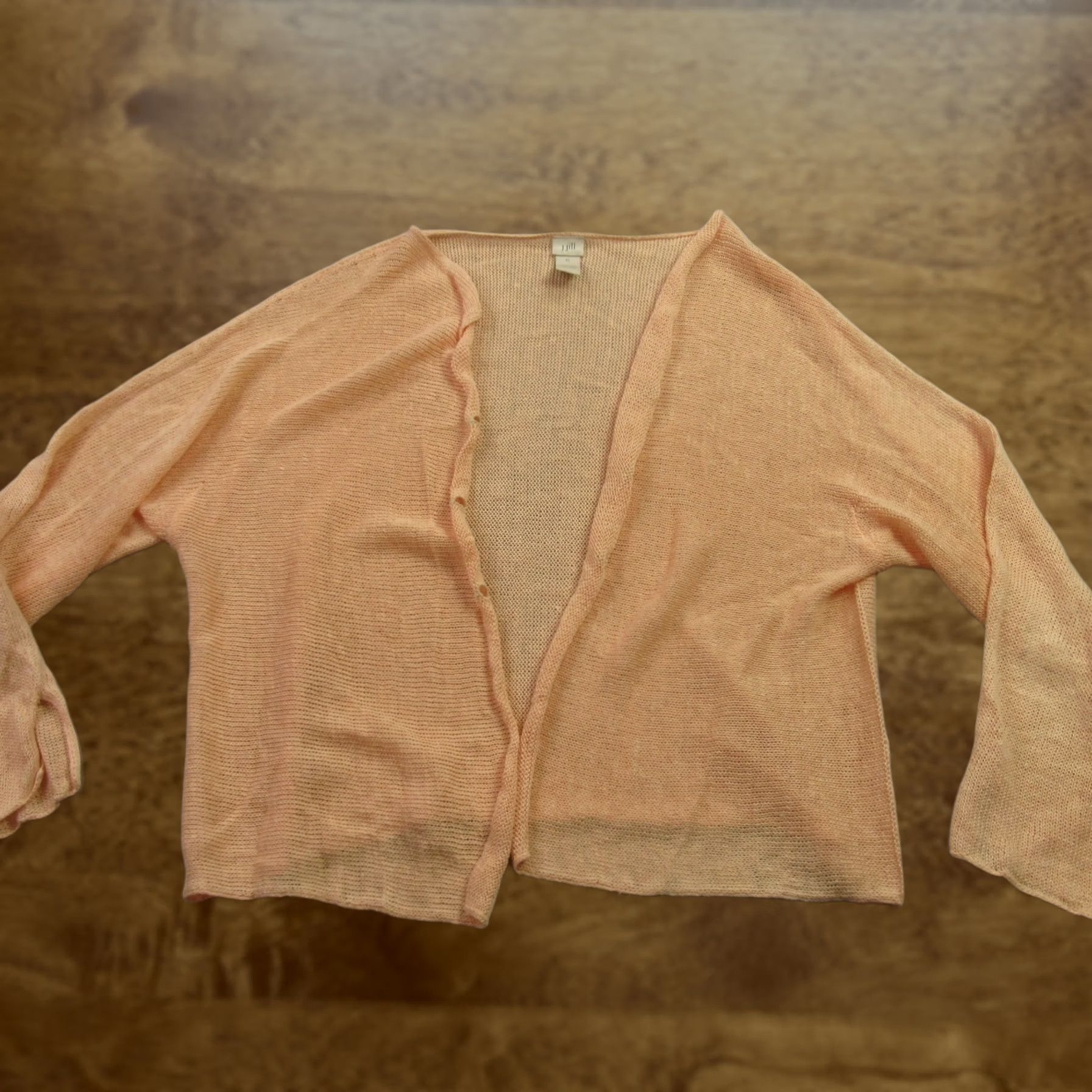 J. Jill J Jill Sweater Cardigan Womens XL Long Sleeve Lightweight Casual Yellow Size XL / US 12-14 / IT 48-50 - 1 Thumbnail