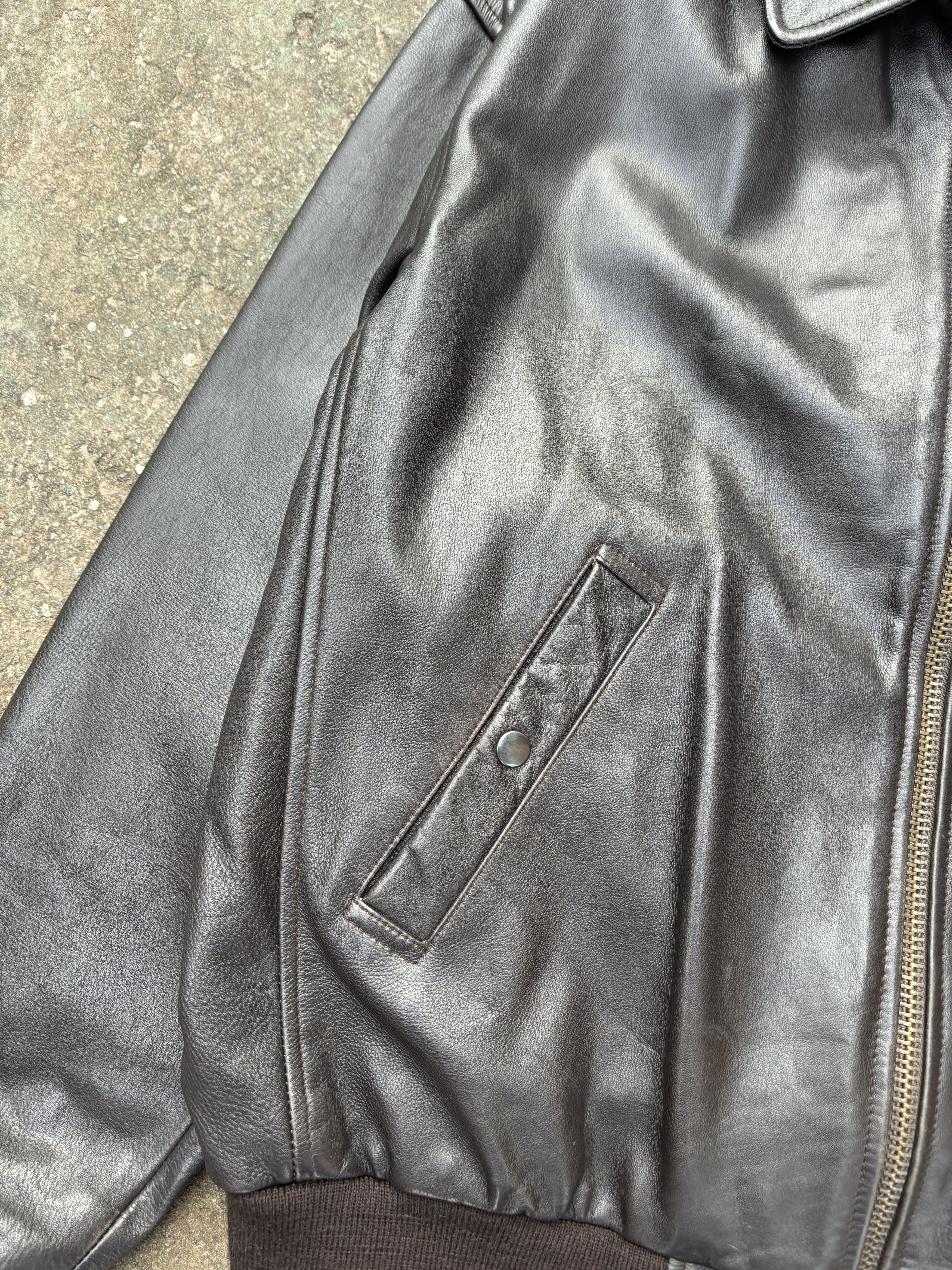 Genuine Leather Vintage Cowhide Leather A-2 Flight Jacket Size US L / EU 52-54 / 3 - 8 Thumbnail
